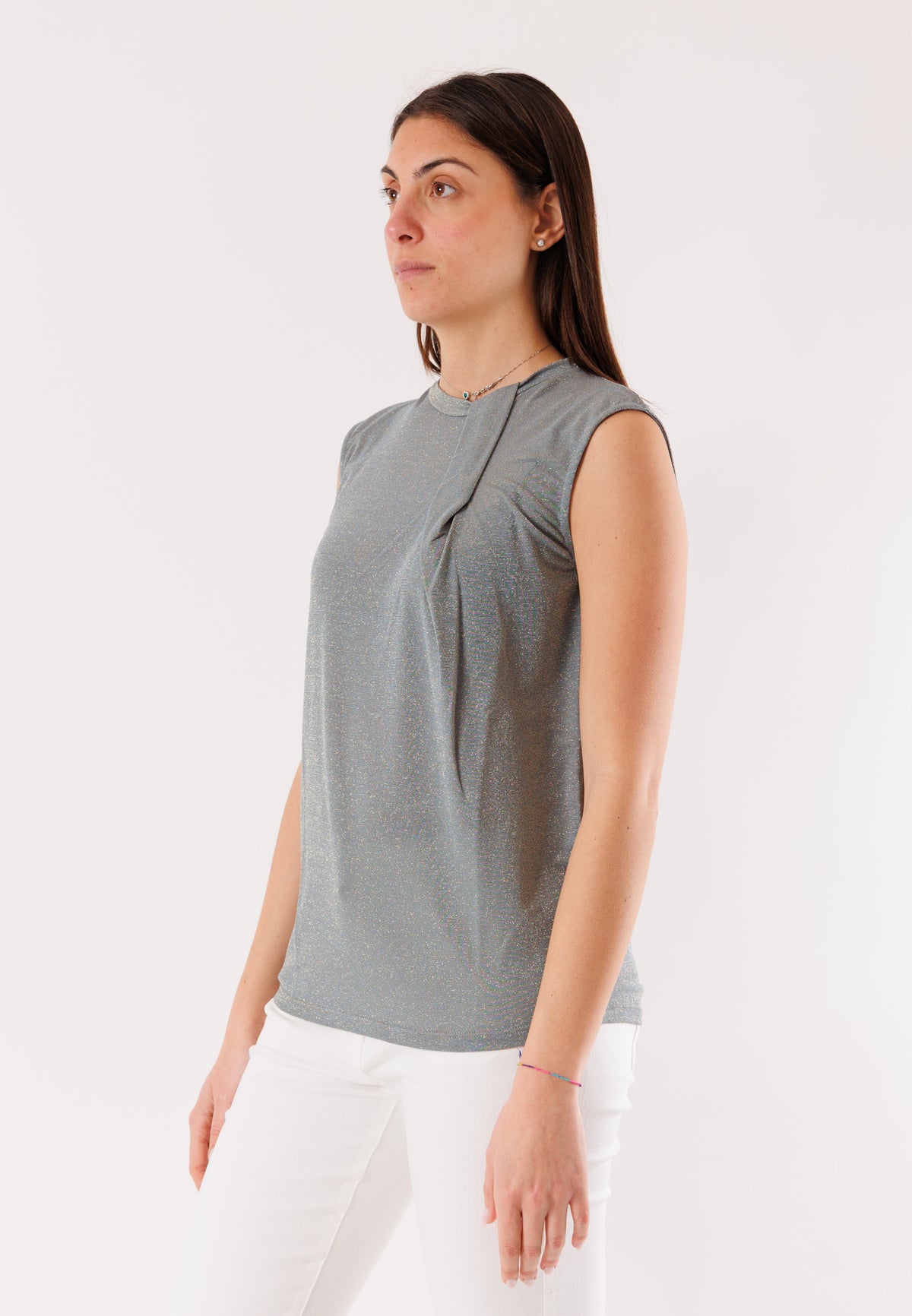 Top drappeggio lurex MR6009C