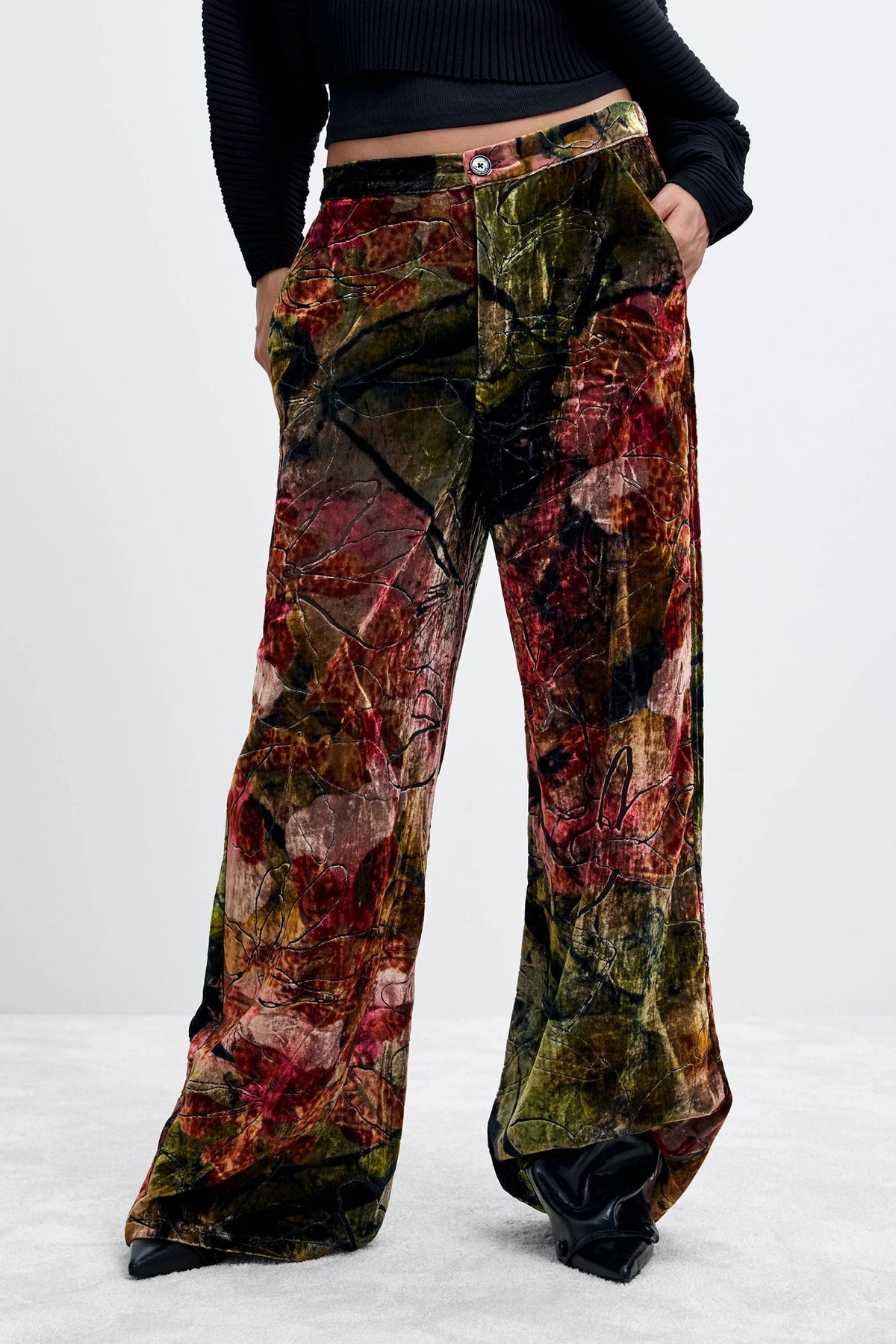 Pantalone lungo in velluto M. C. Lacroix 26WWPW163021