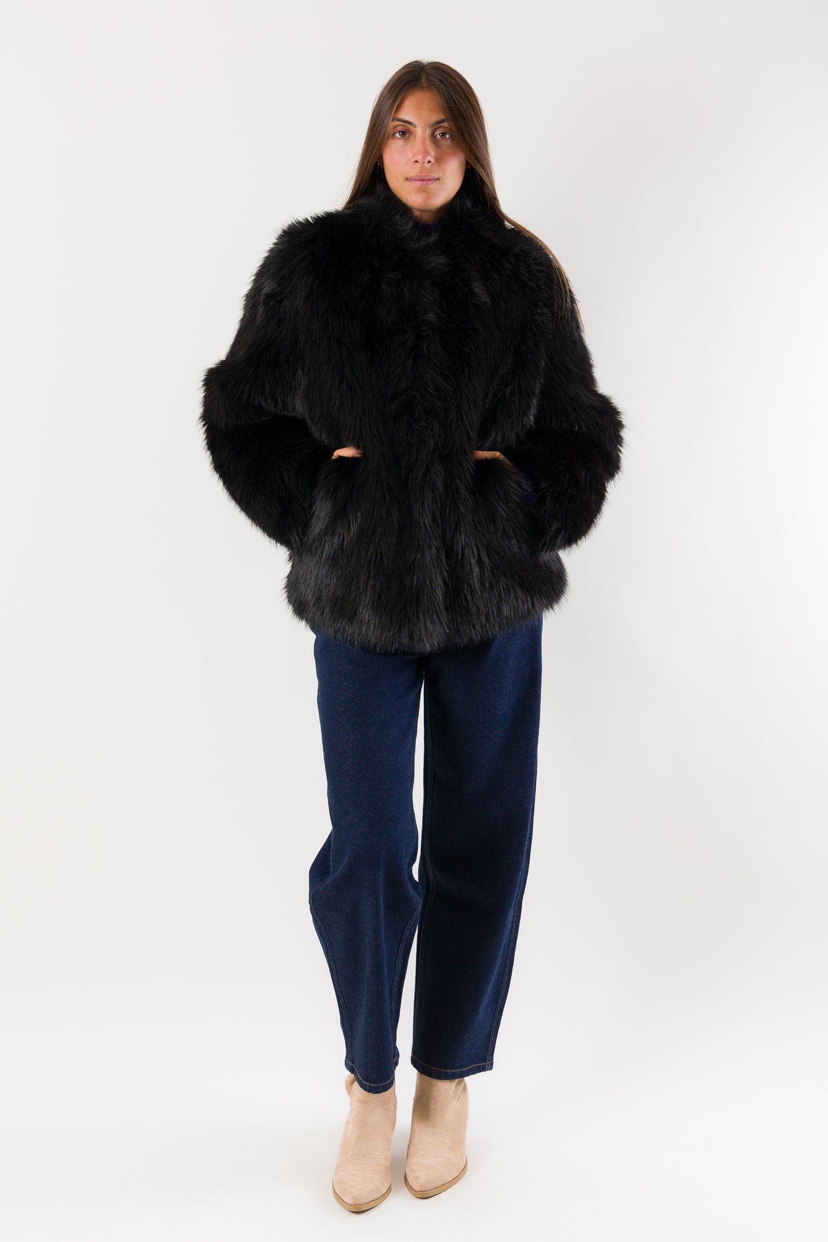Eco-pelliccia morbida volume oversize 8O0015