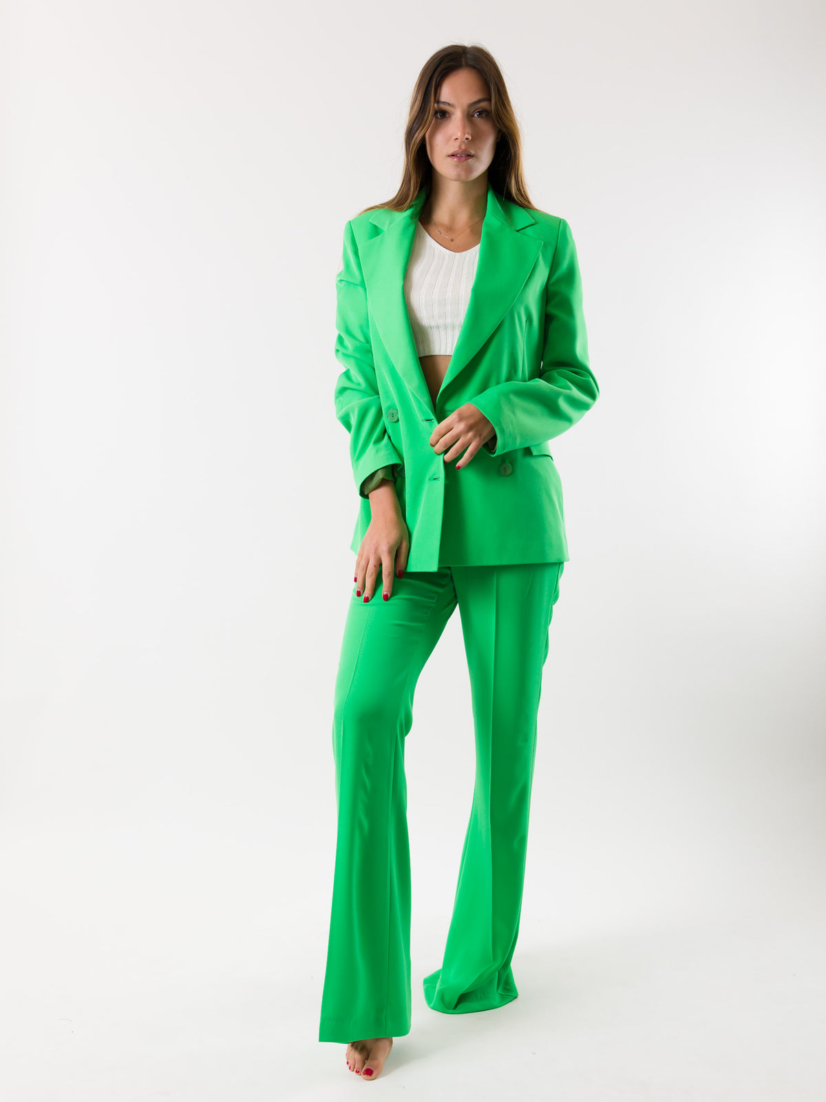 PE22029GREEN - Trousers - MESANGE