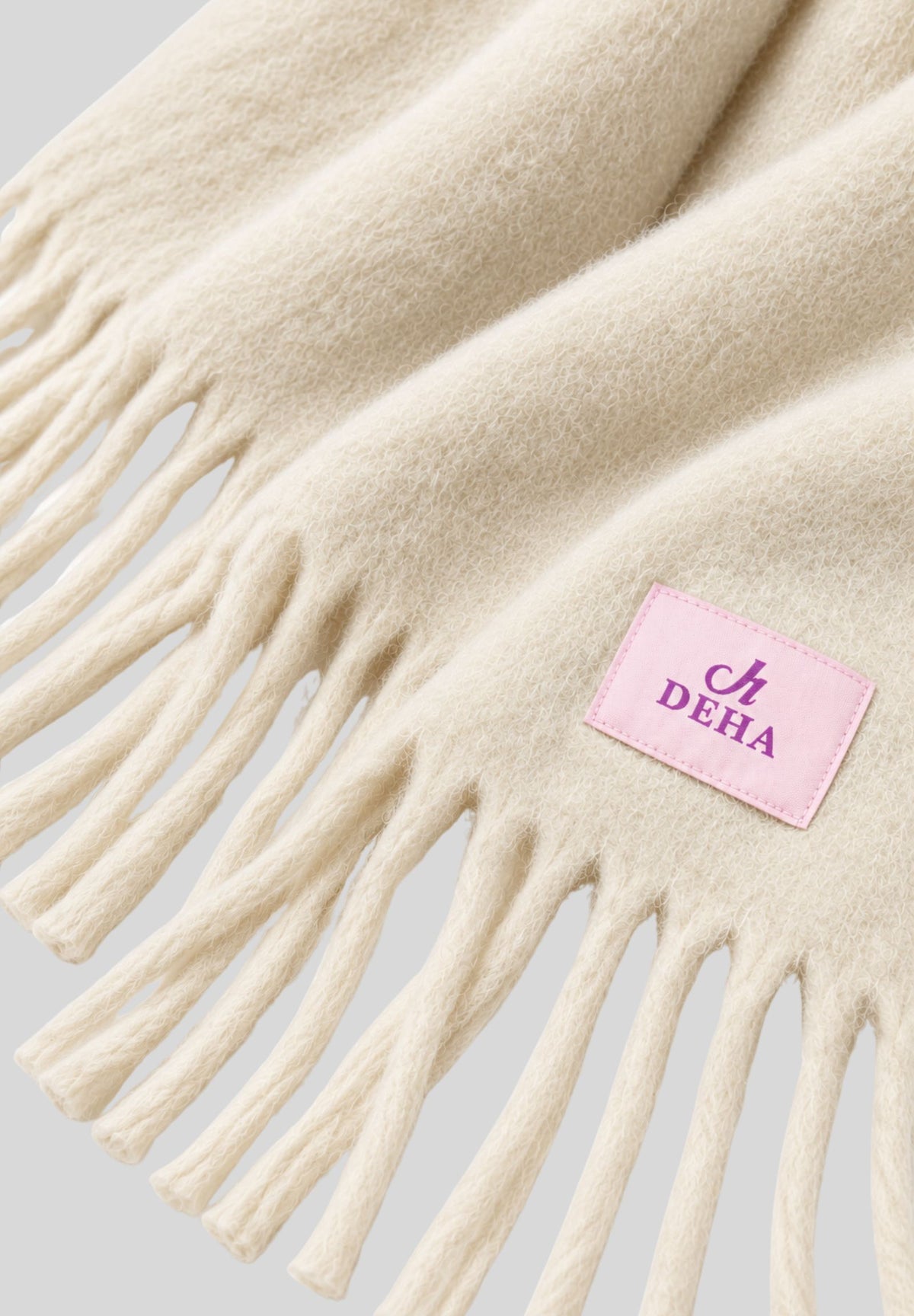 Sciarpa Donna DEHA con Frange – Milk White D1291018001