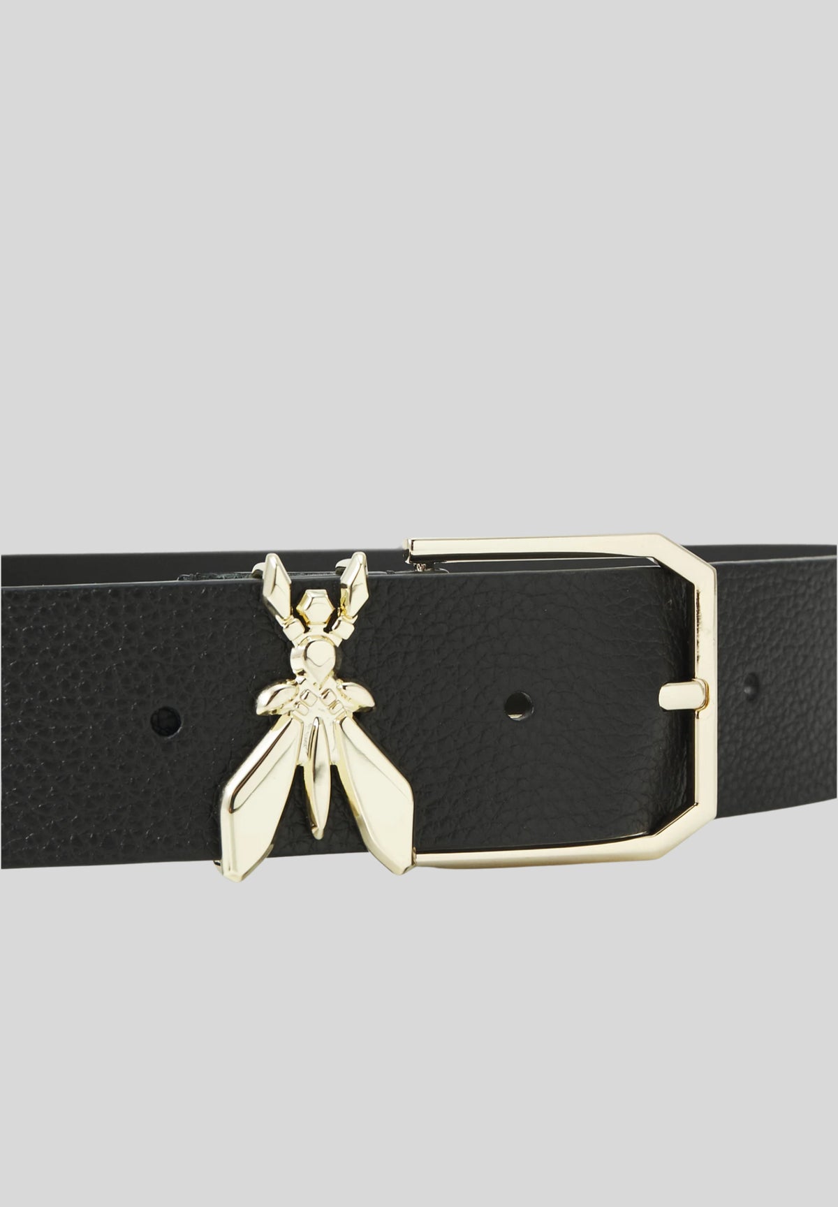 Cintura Donna Patrizia Pepe in Pelle Nera con Logo Fly 8W0045L001K118