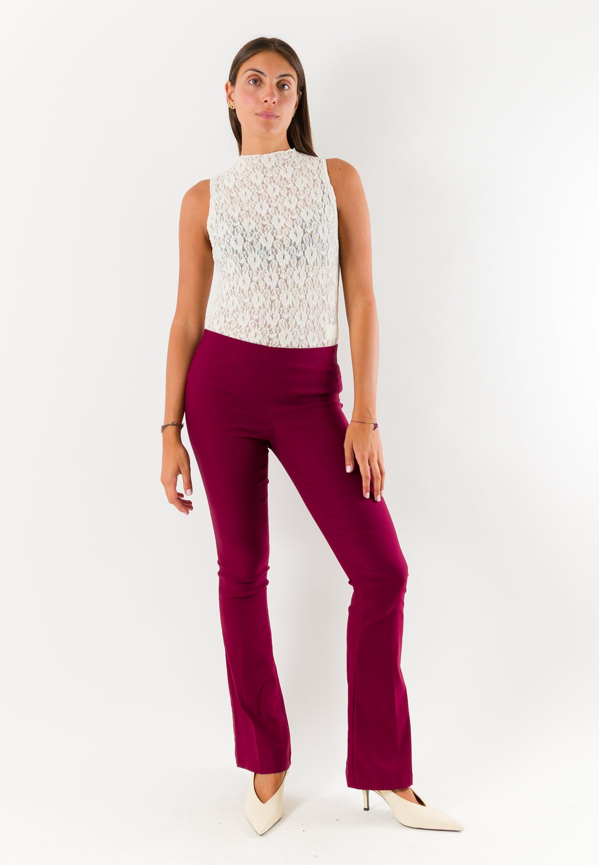Pantaloni donna flare elasticizzati AI26647