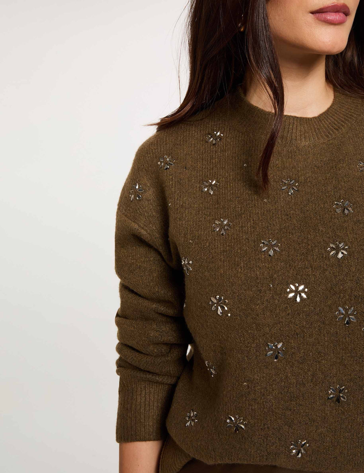 Morgan MALIZO maglia strass floreali