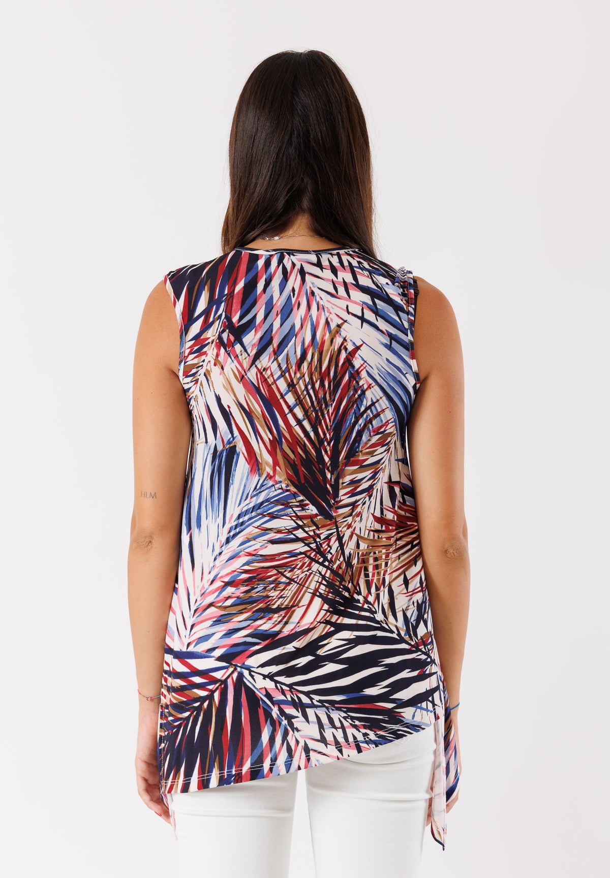 Top senza maniche  in jersey fantasia PE25306