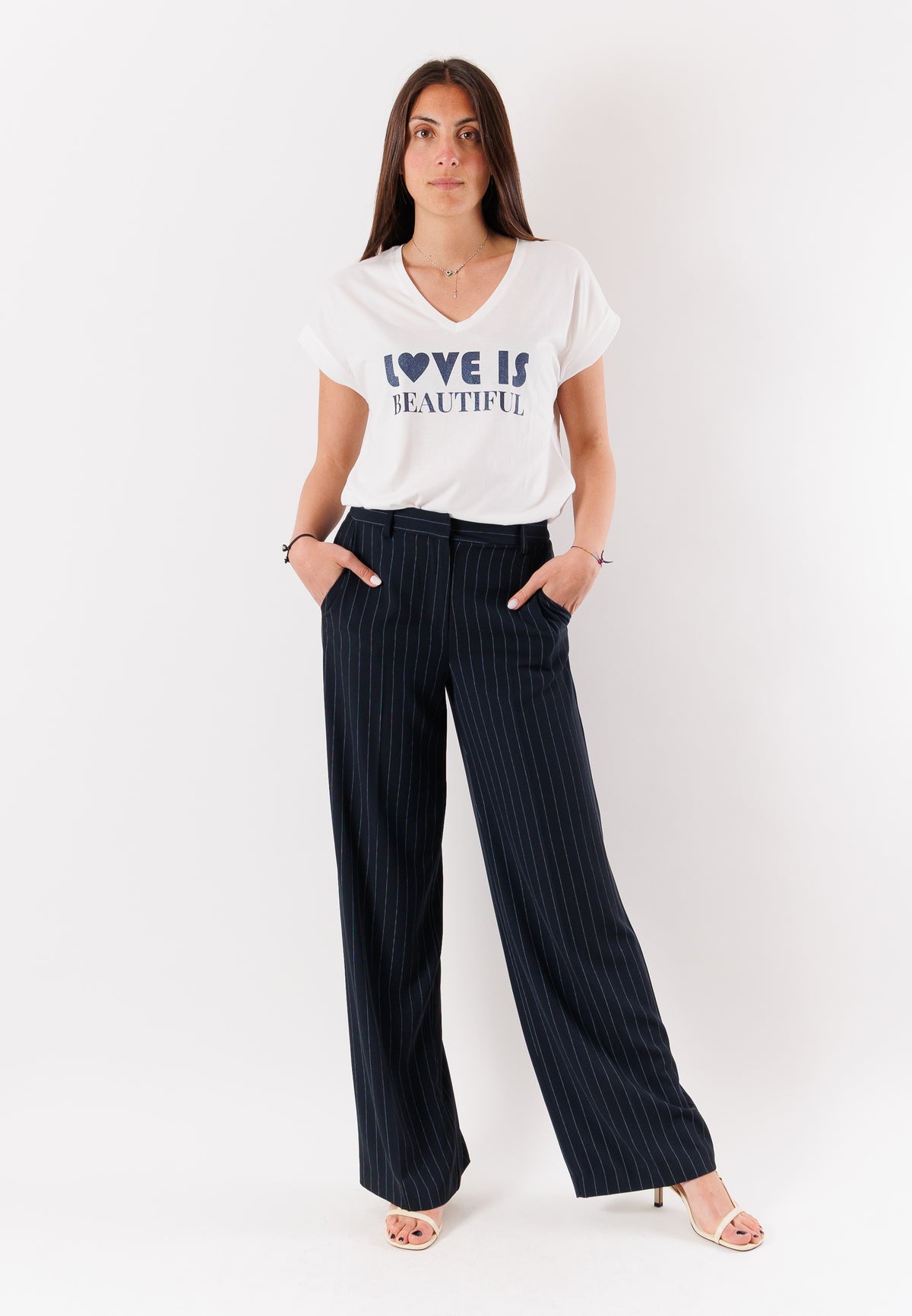 Pantaloni MESANGE Donna Blu