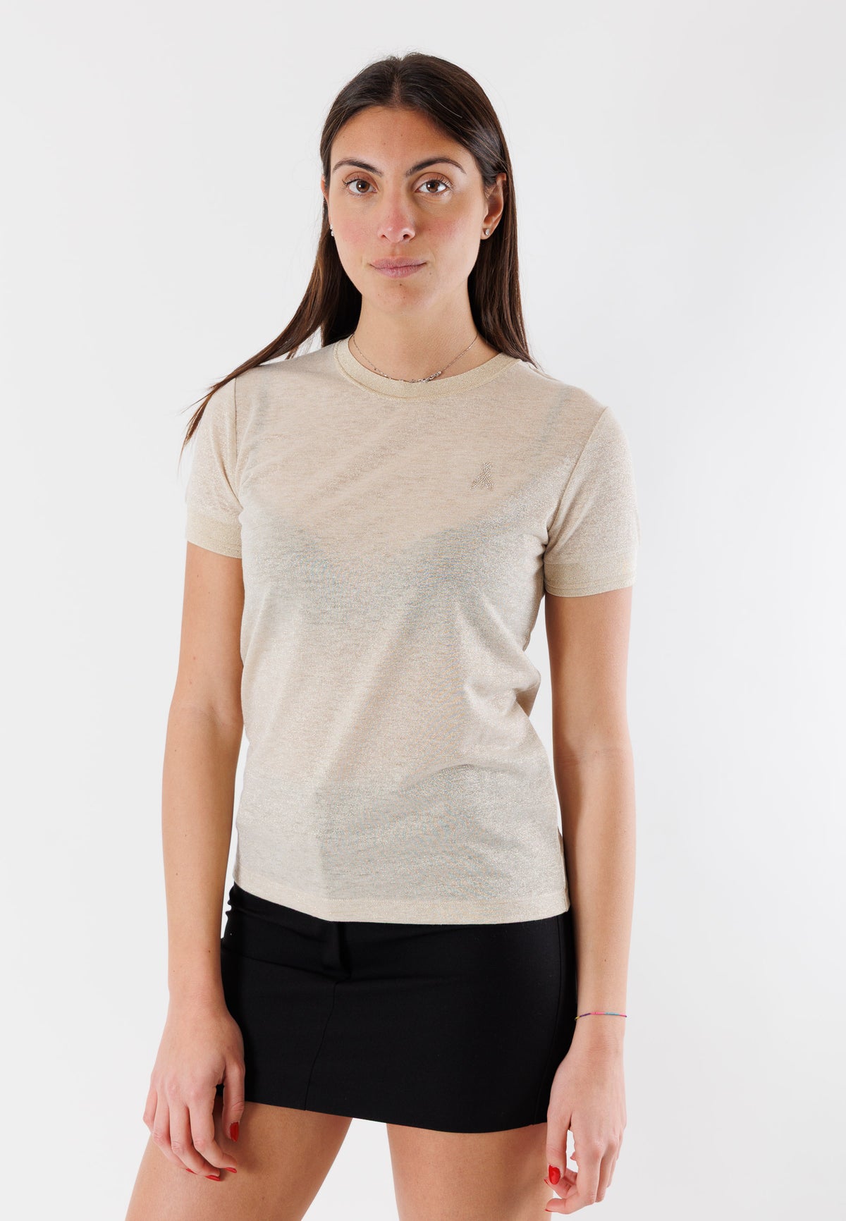 PATRIZIA PEPE Women's beige lurex fly sweater