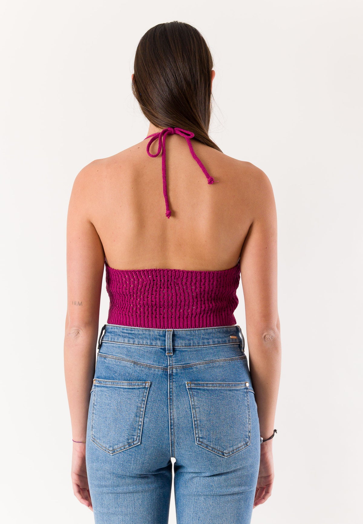 top corto con ricami A24183