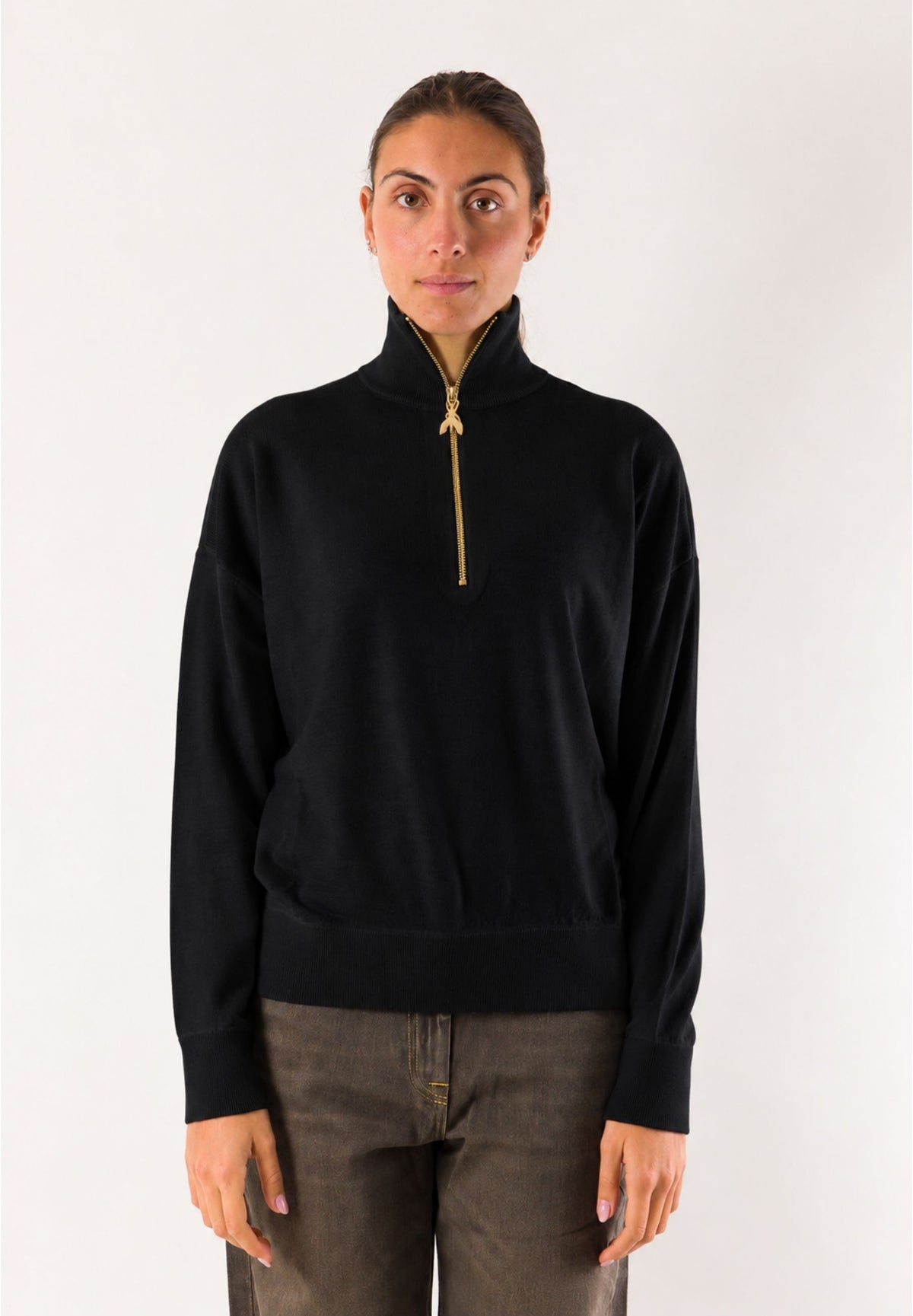 Patrizia Pepe 2K0170 maglia zip collo alto