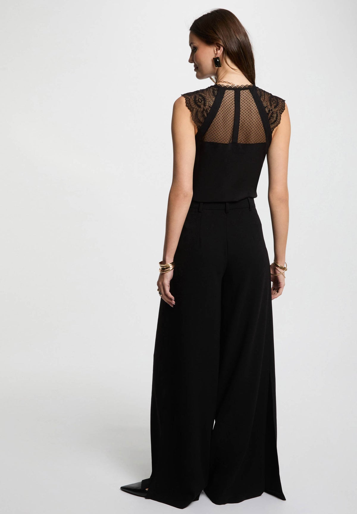 Top con inserti in pizzo DEMYL