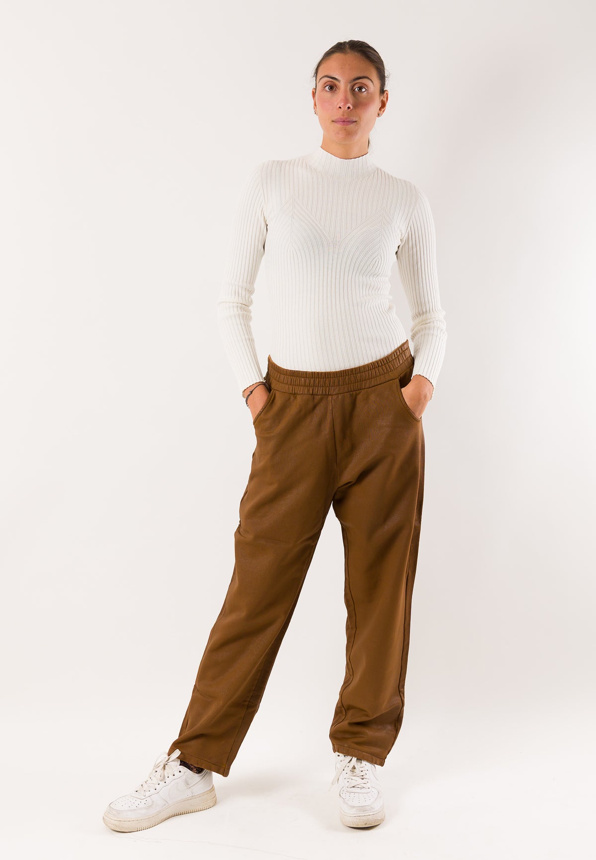 Deha D52475 pantaloni slim effetto pelle