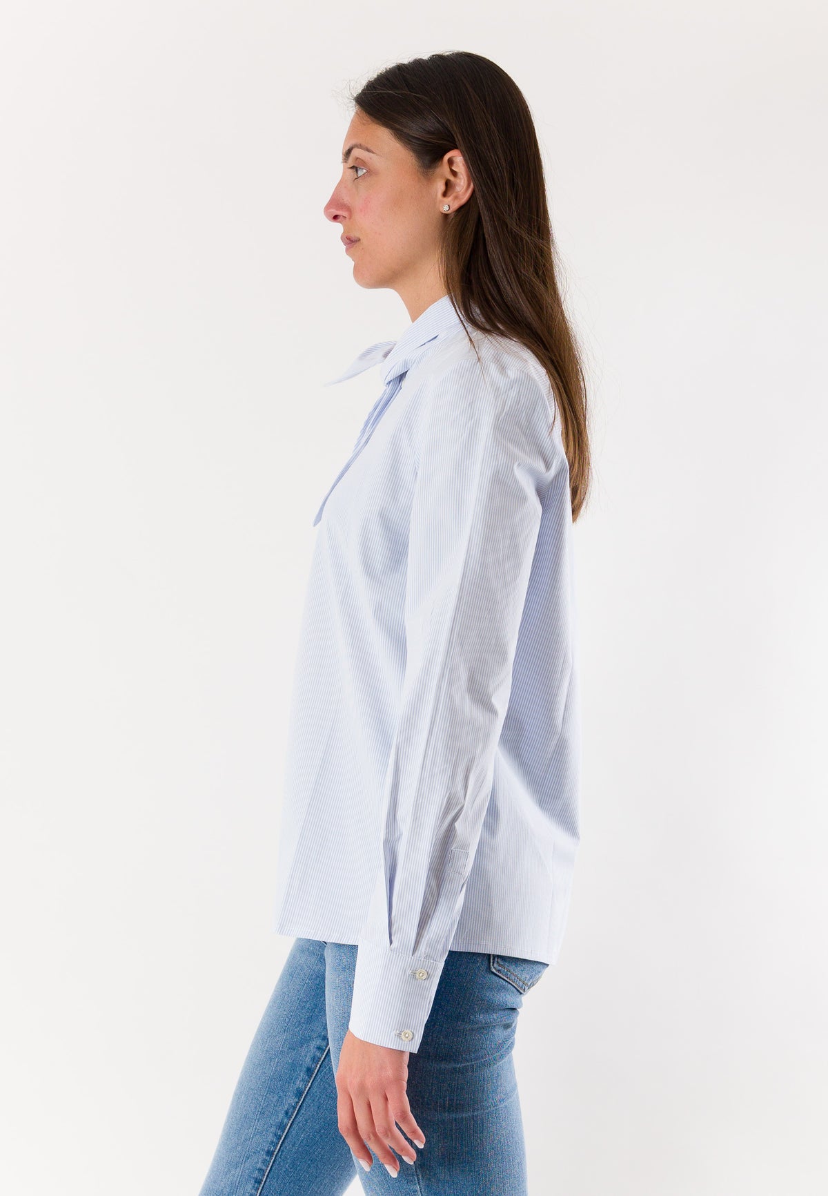 MESANGE Women's Shirt LIGHT BLUE STRIPE