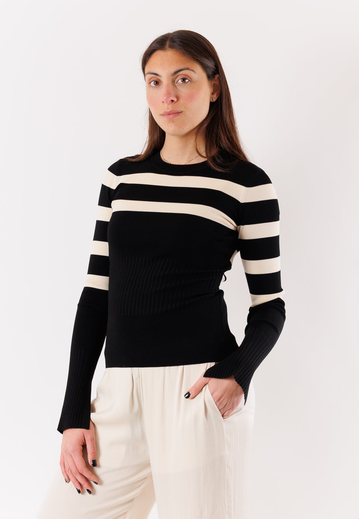 PATRIZIA PEPE Women's Sweater Black-ivory