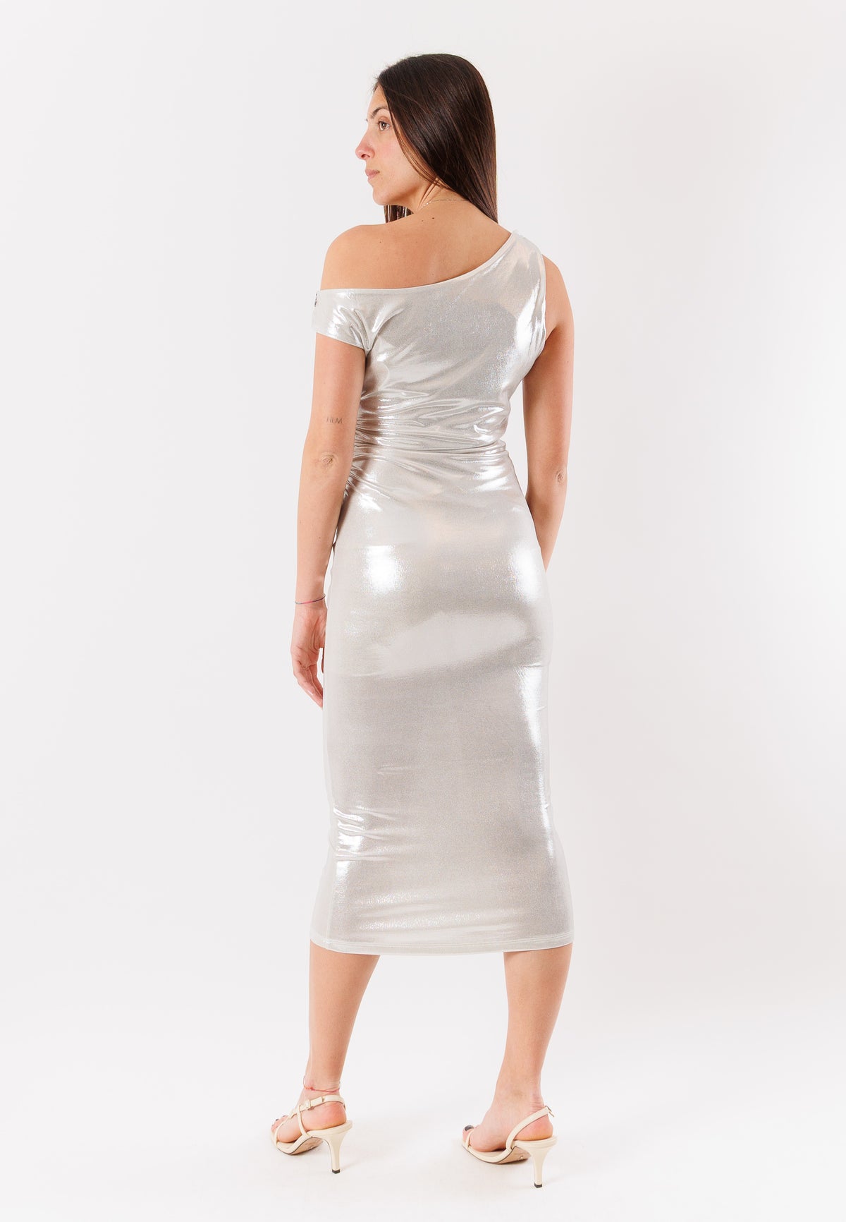 PATRIZIA PEPE Women's Shiny Silver Dresses