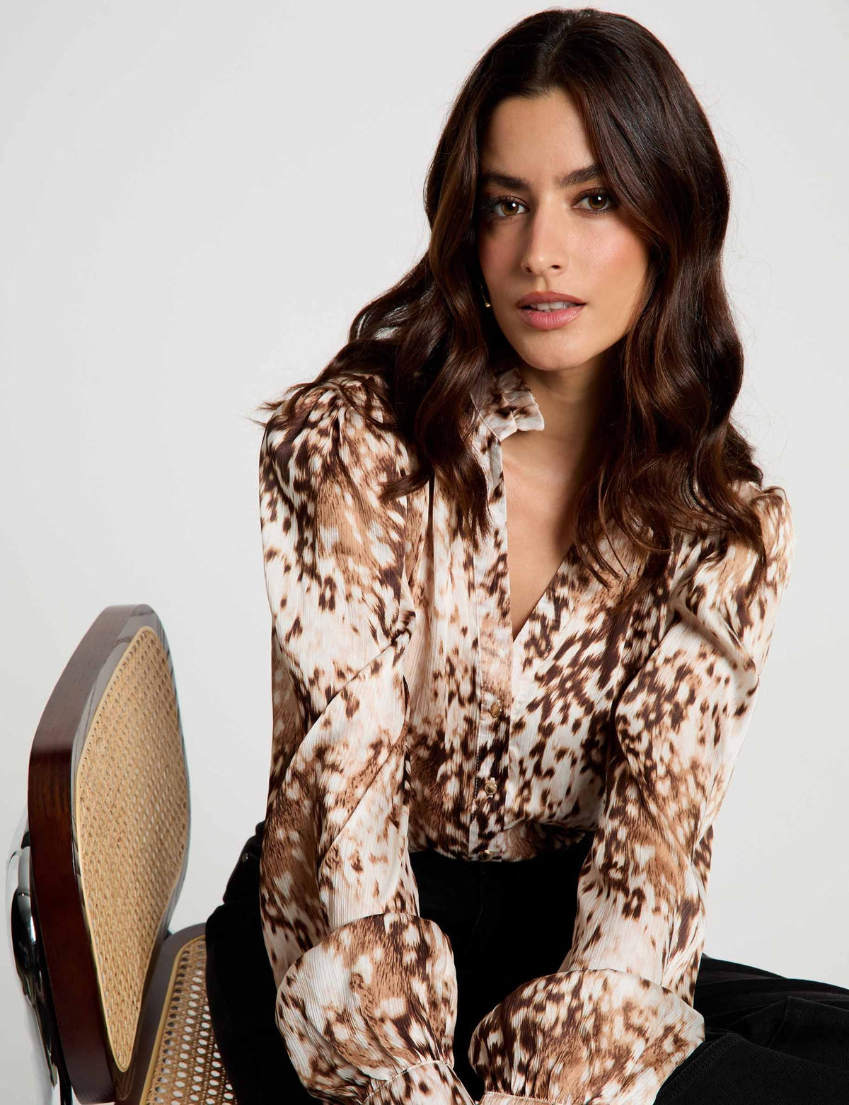 Morgan CIMARO camicia fantasia animalier