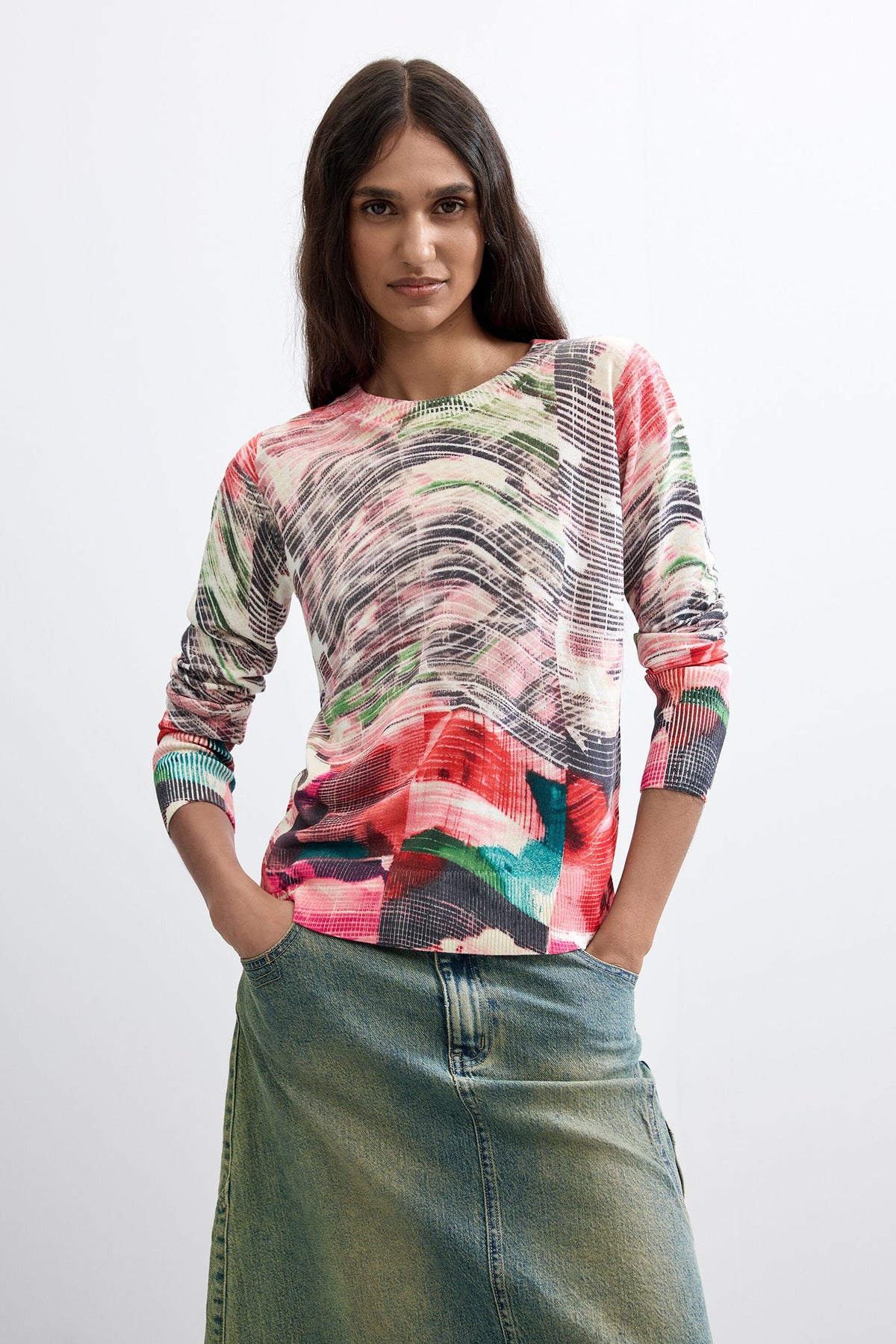 maglione leggero stampato 26WWJF323049