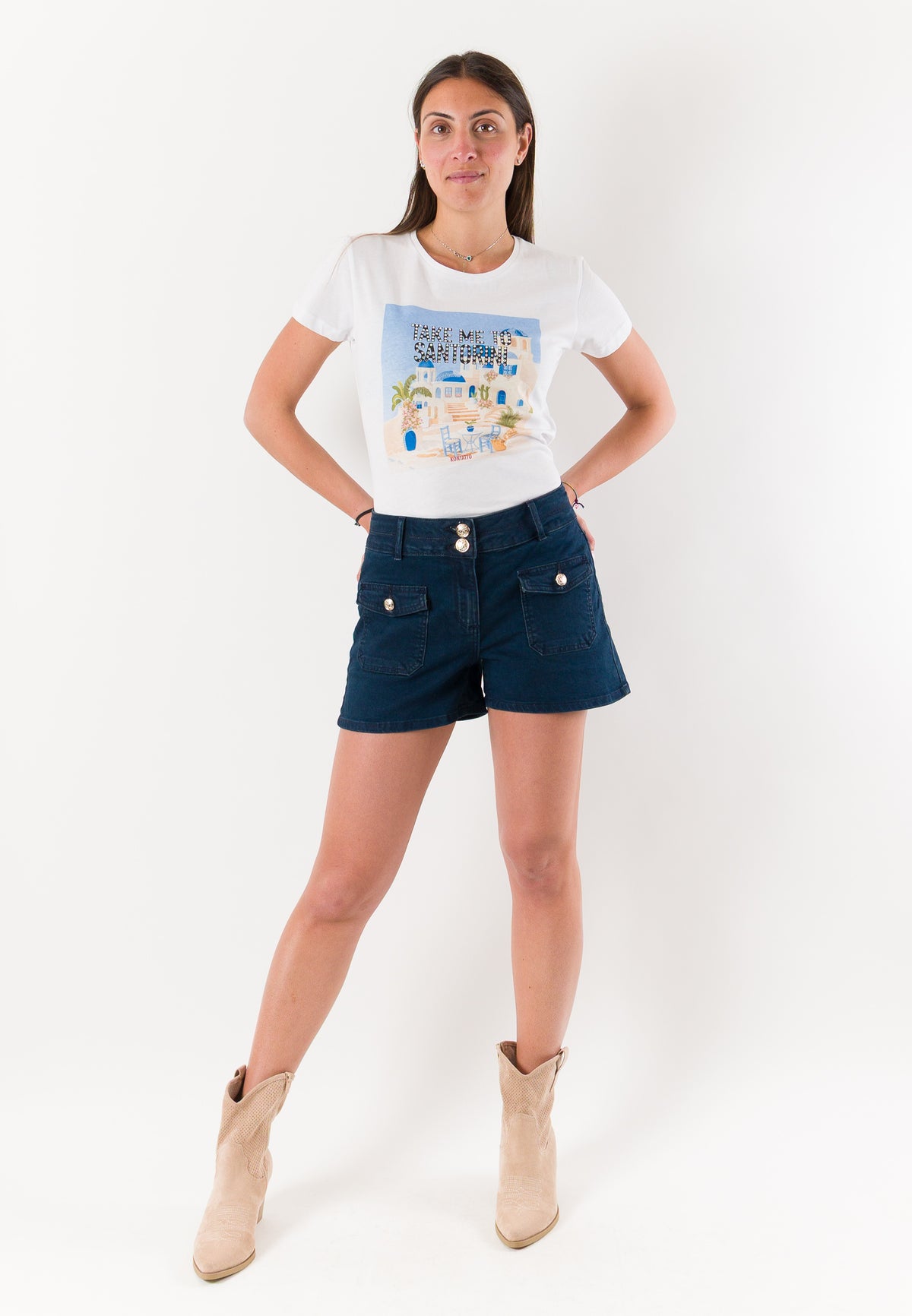 Short in denim con tasche frontali SHOLEN ( TAGLIE FRANCESI )