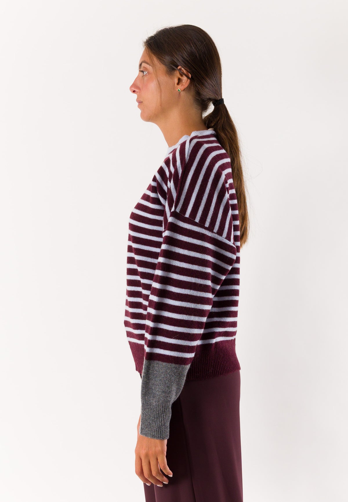 KONTATTO Women's Sweater MARSALA-CLOUD-MEDIUM GRAY