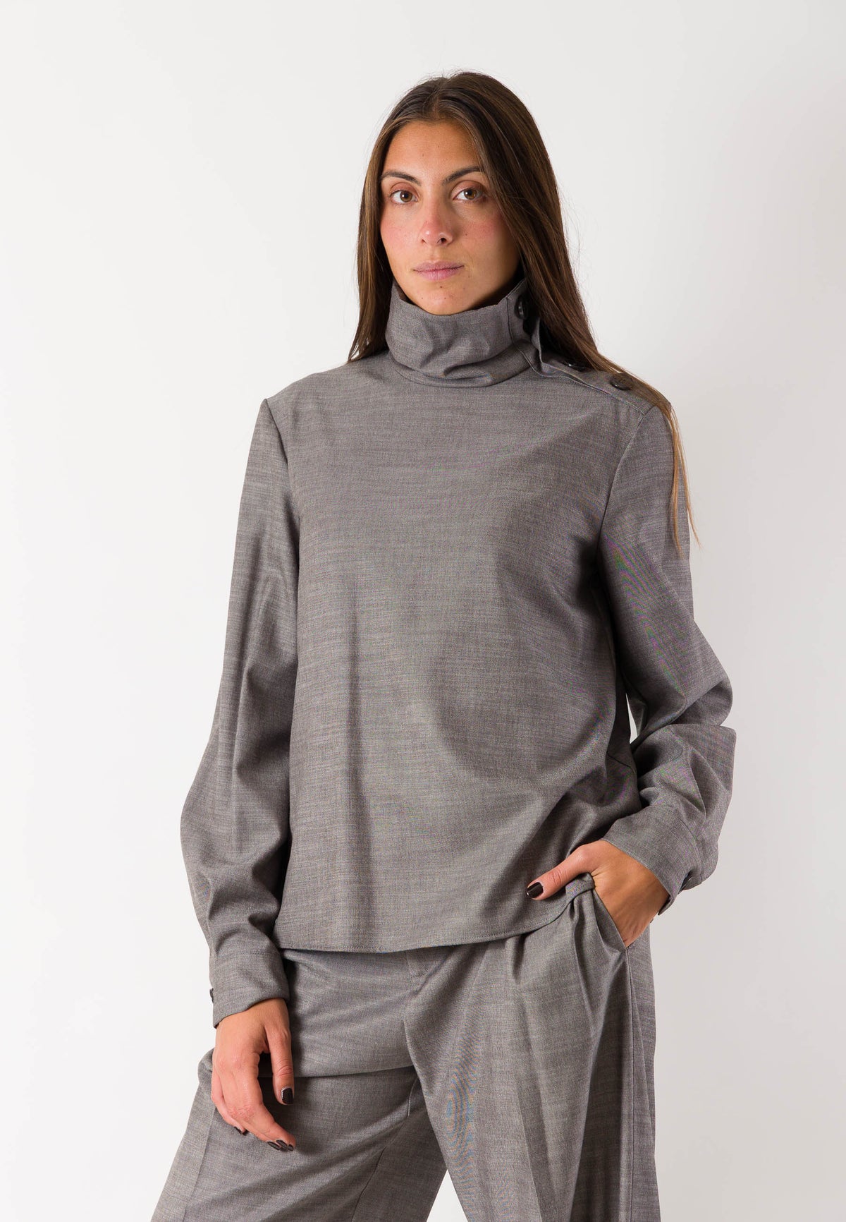 Camicia collo alto morbido 8C0340