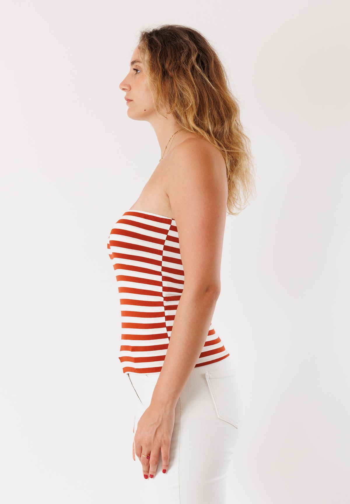 Women's KONTATTO top in leather-butter