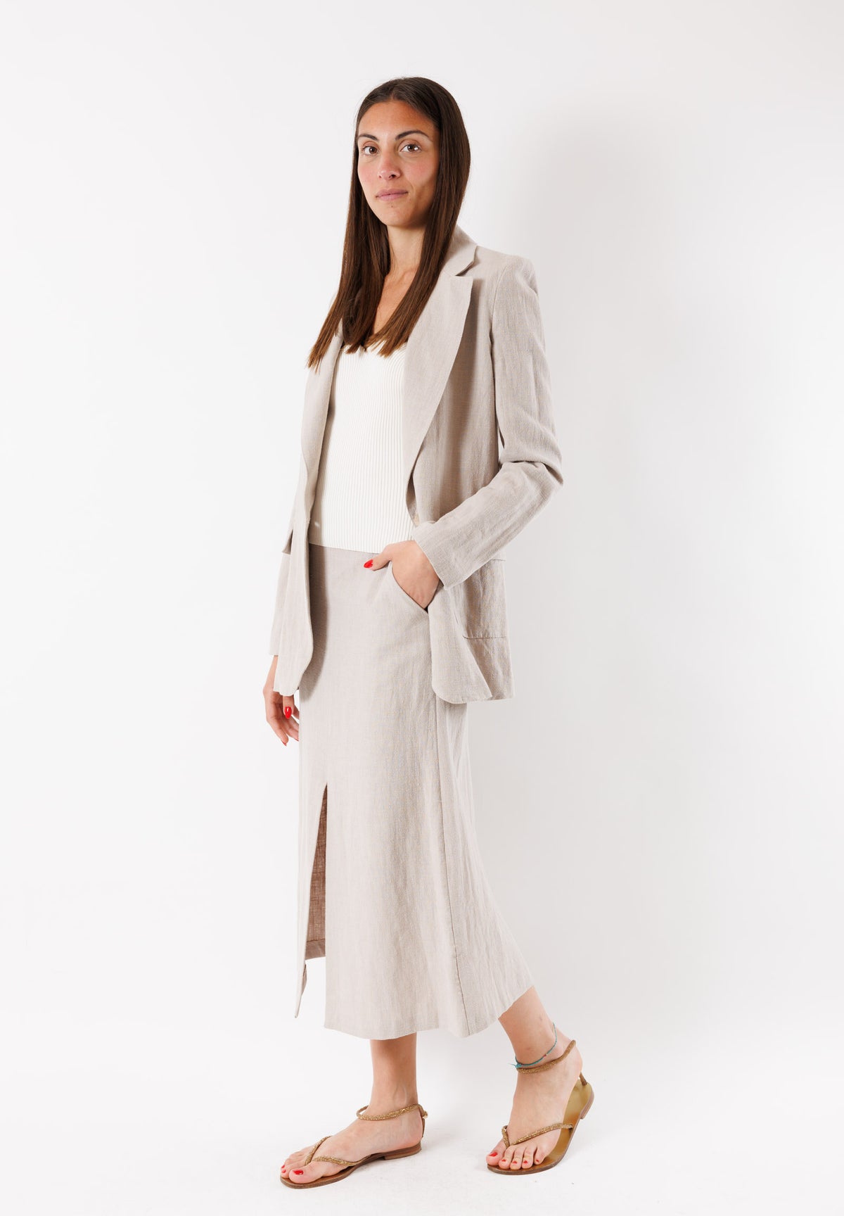 gonna spacchi lino PE24167