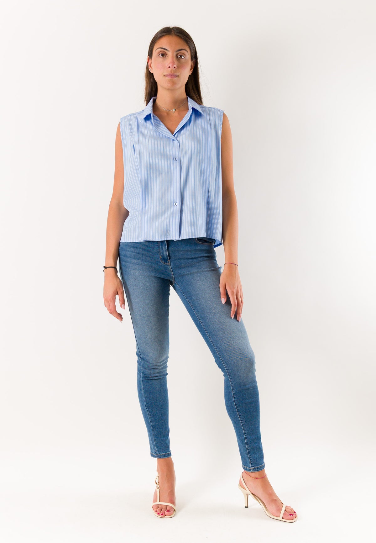 Gilet camicia a righe PE26252