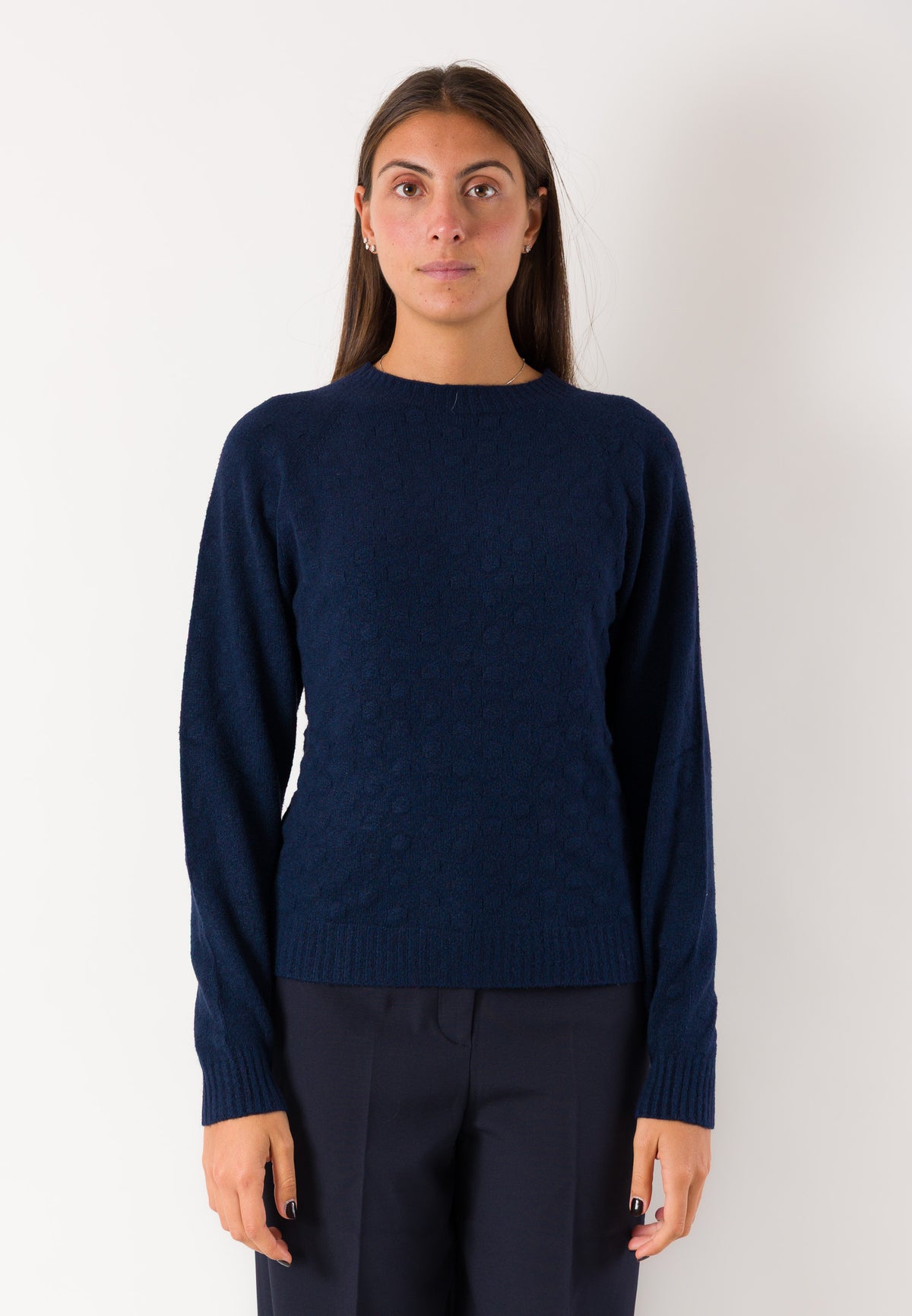 Maglia girocollo lavorazione rilievo 3M1742