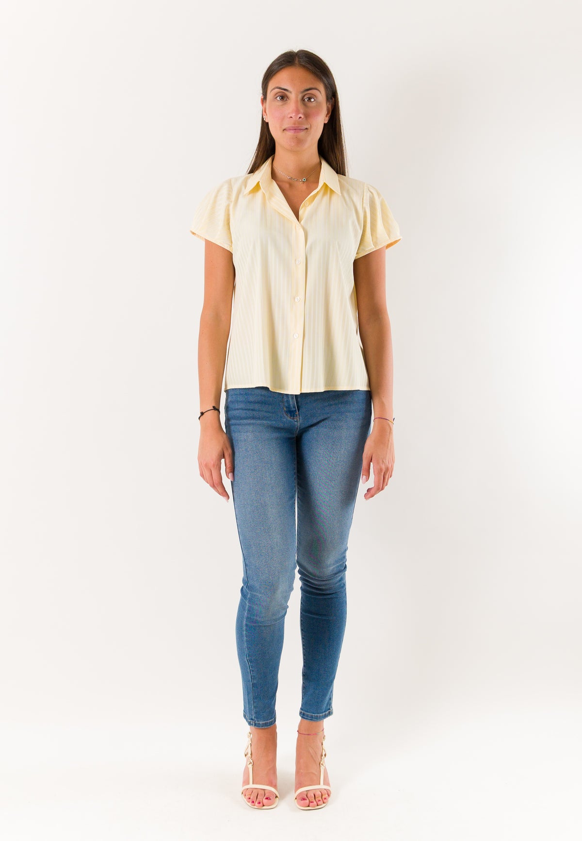 camicia maniche corte a righe PE26255