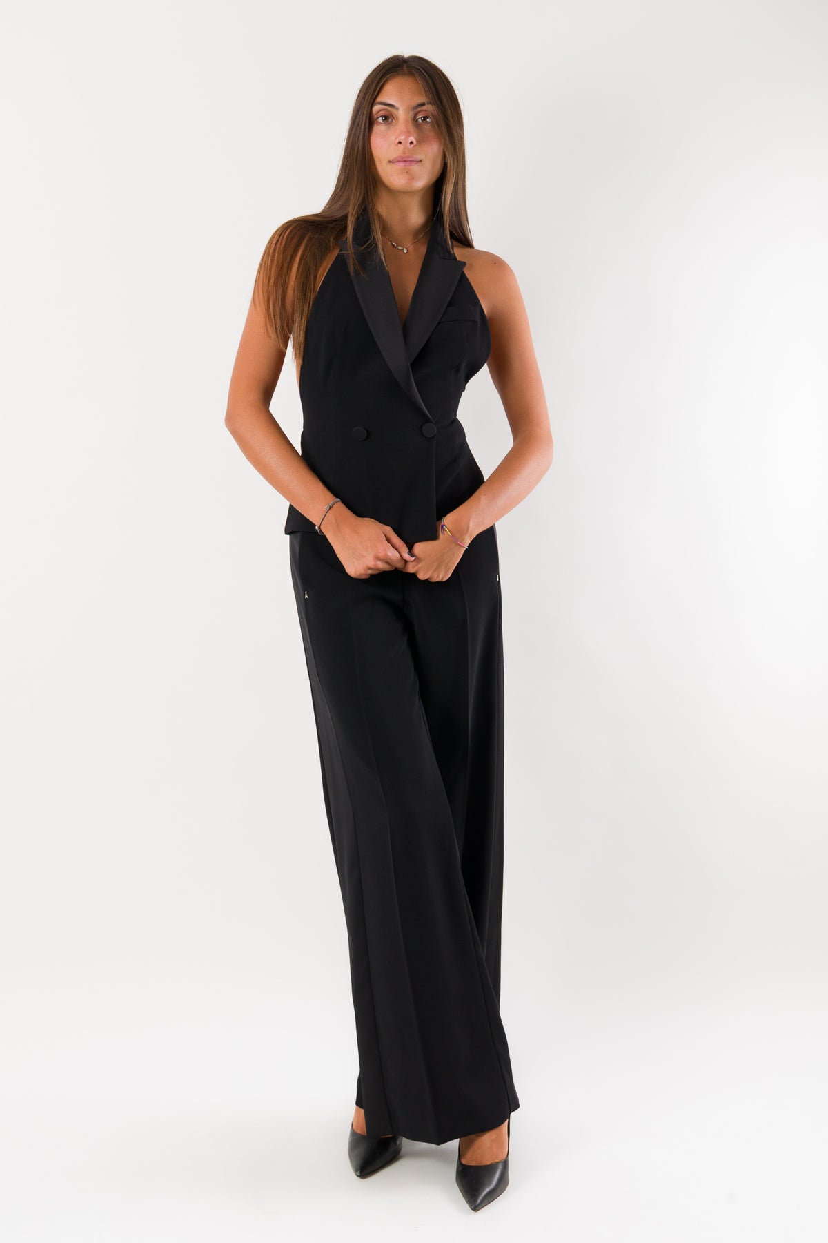 Pantaloni palazzo vita alta 8P0244
