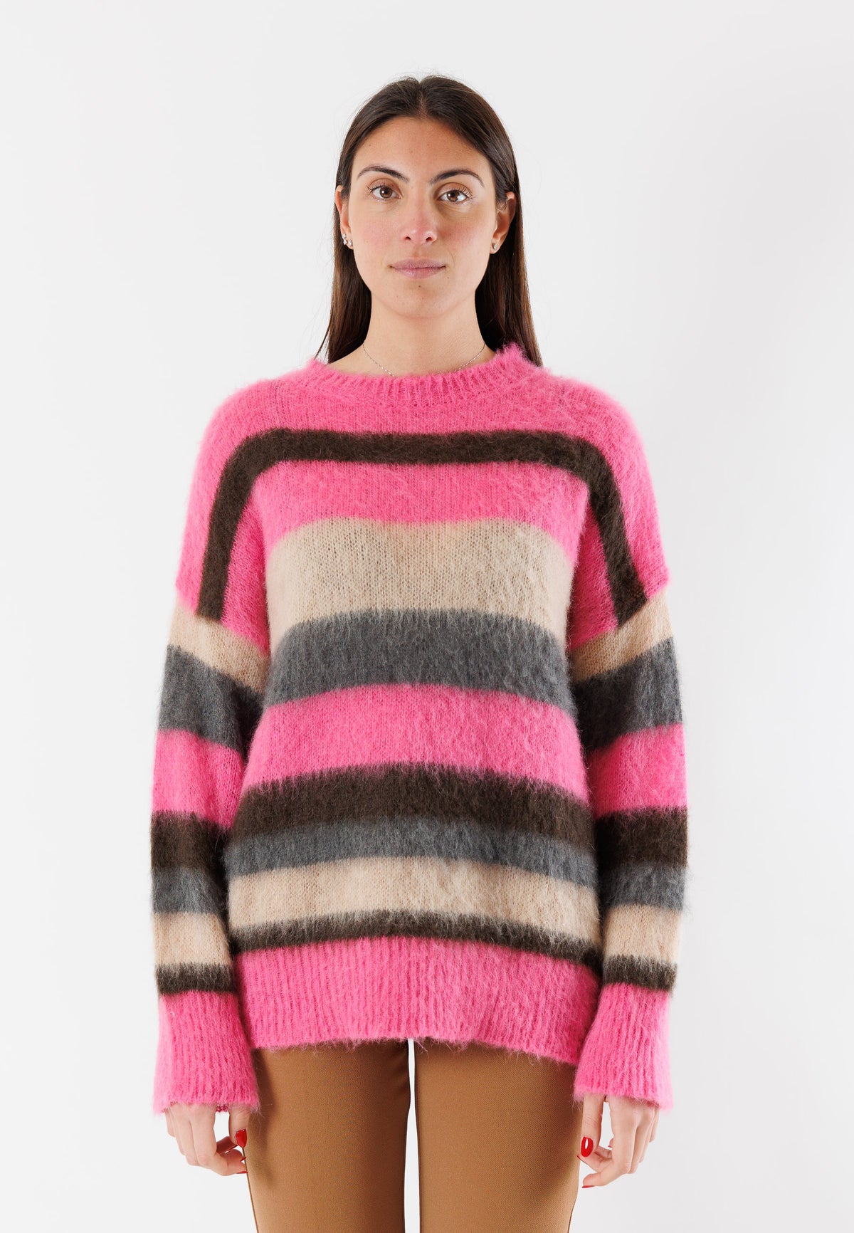 Maglia girocollo righe 3M1114NI