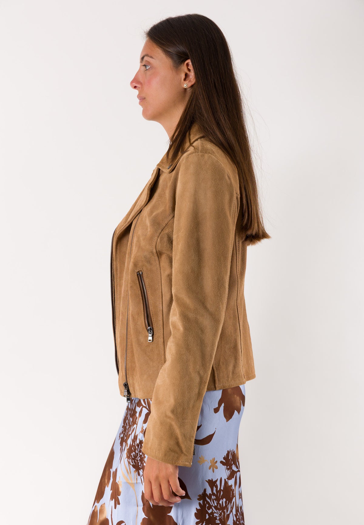 giacca scamosciata in vera pelle GB2326