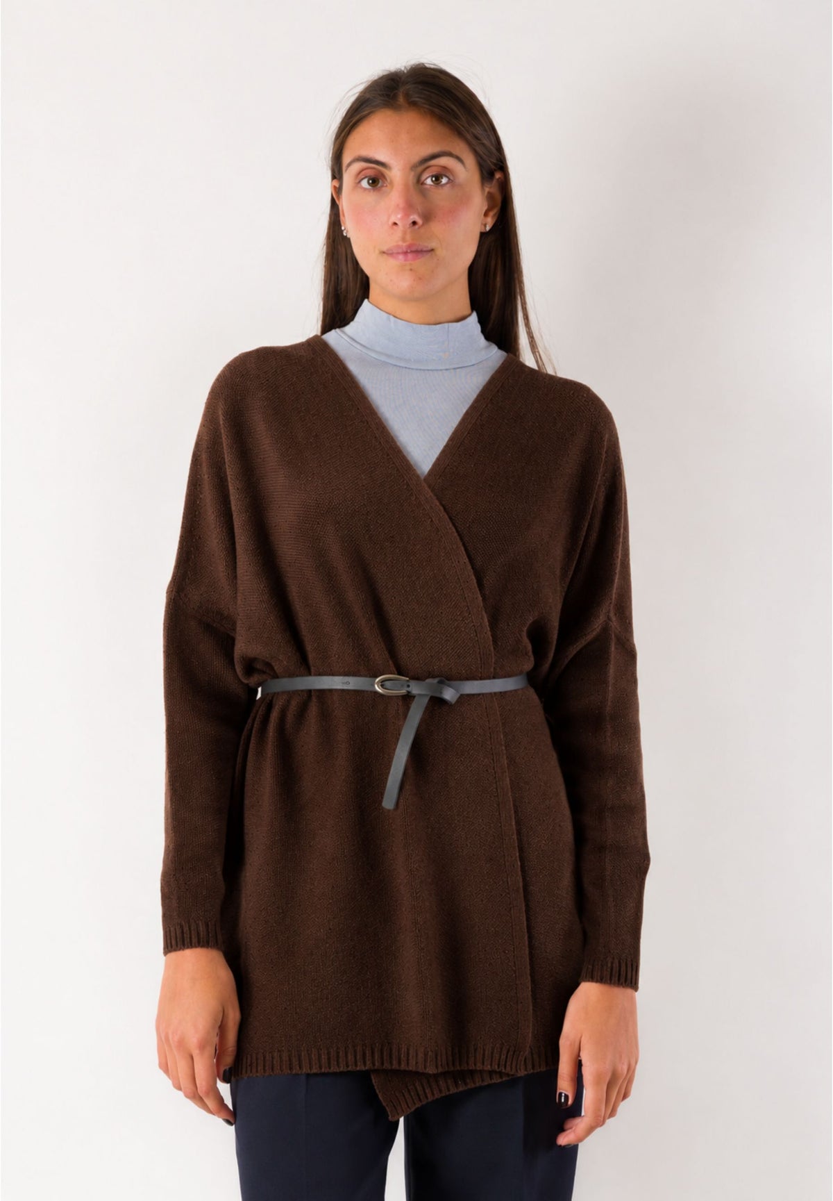 Cardigan incrociato con cintura 3M1745