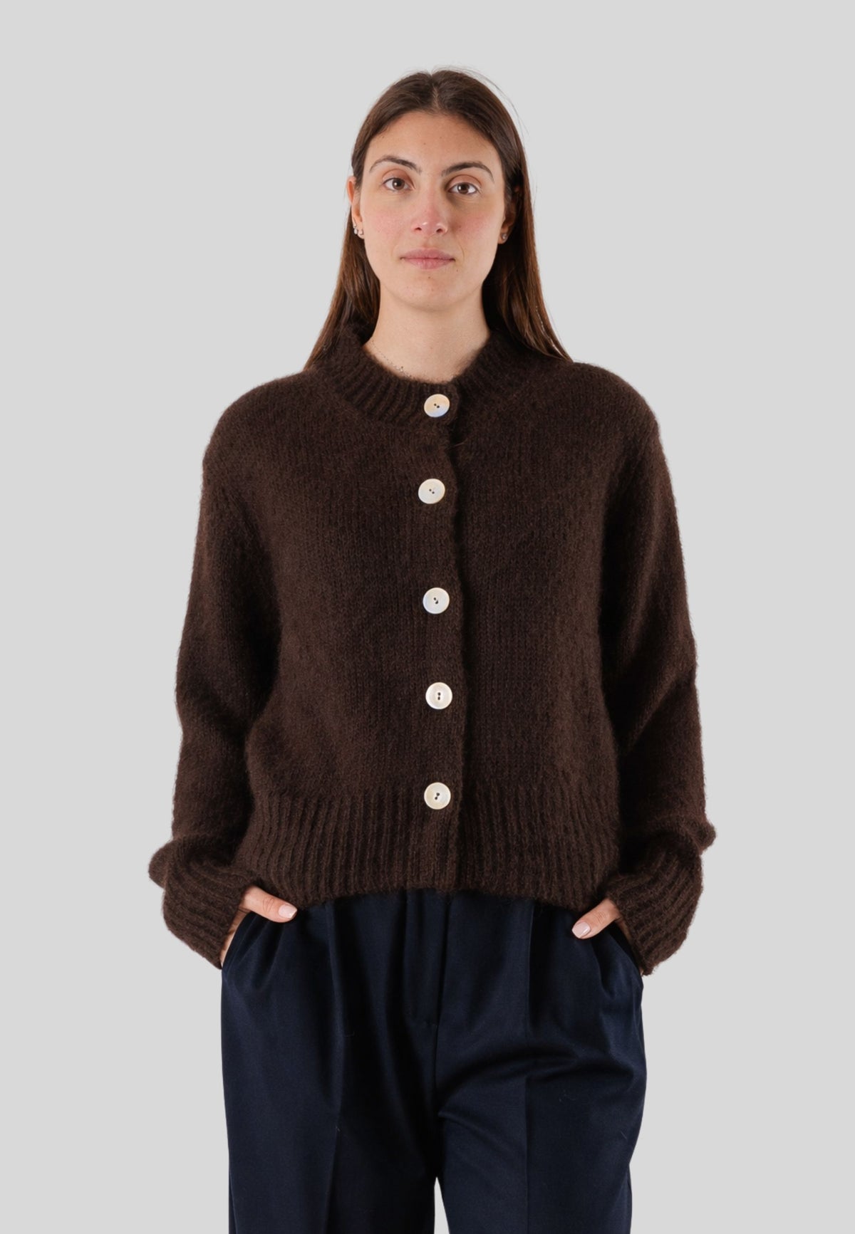 Cardigan morbido con bottoni 3M1117NI
