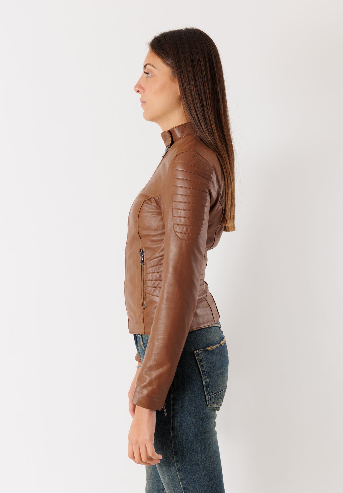 Giacca biker in vera pelle GB1953