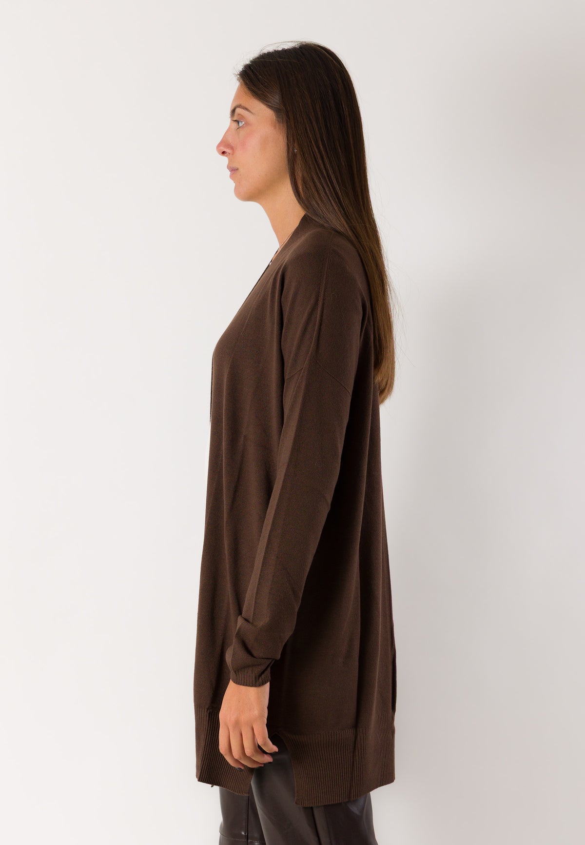 Cardigan lungo aperto fluido 3M1710