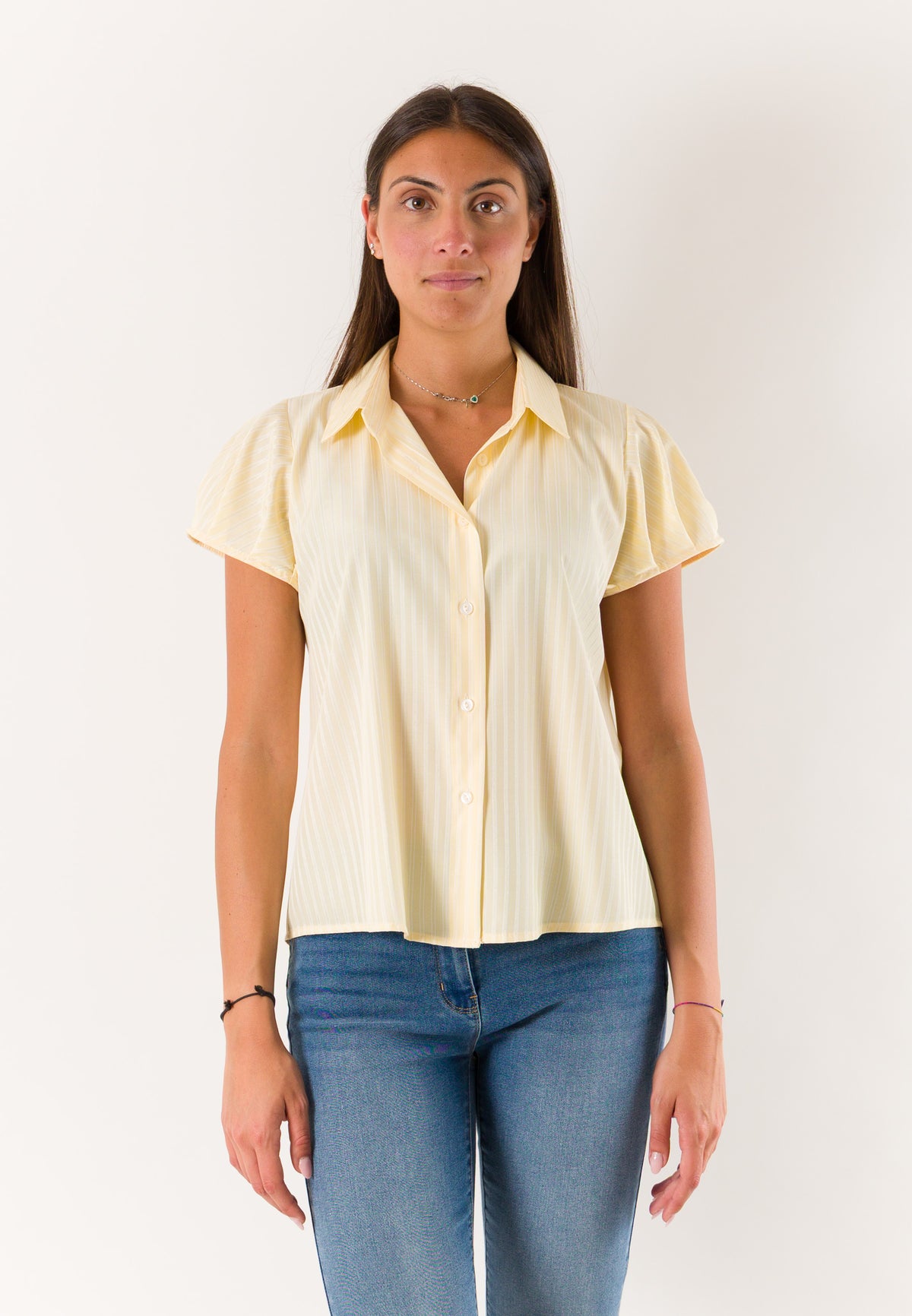 camicia maniche corte a righe PE26255