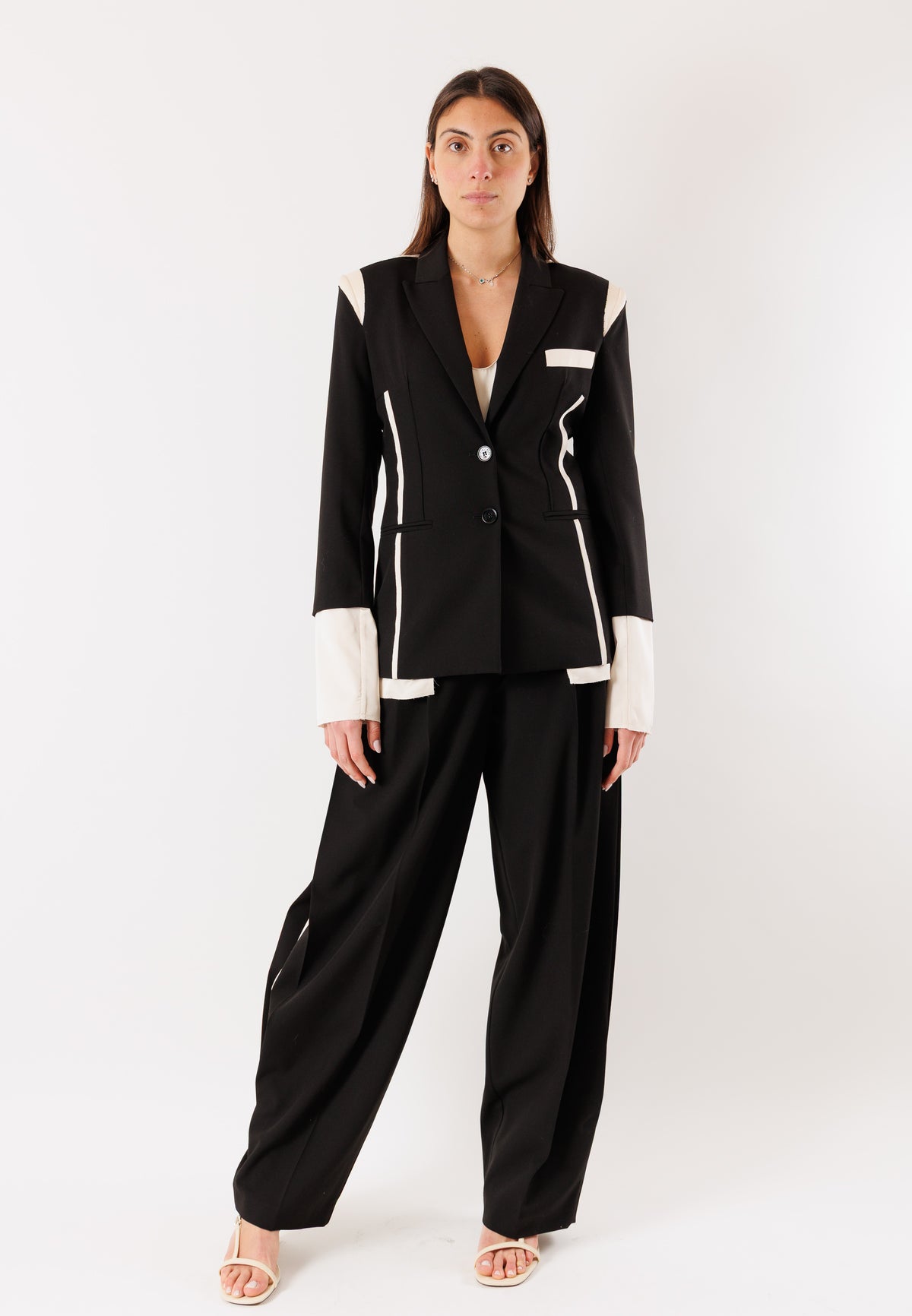 Giacca PATRIZIA PEPE Donna Black-Warm Ivory
