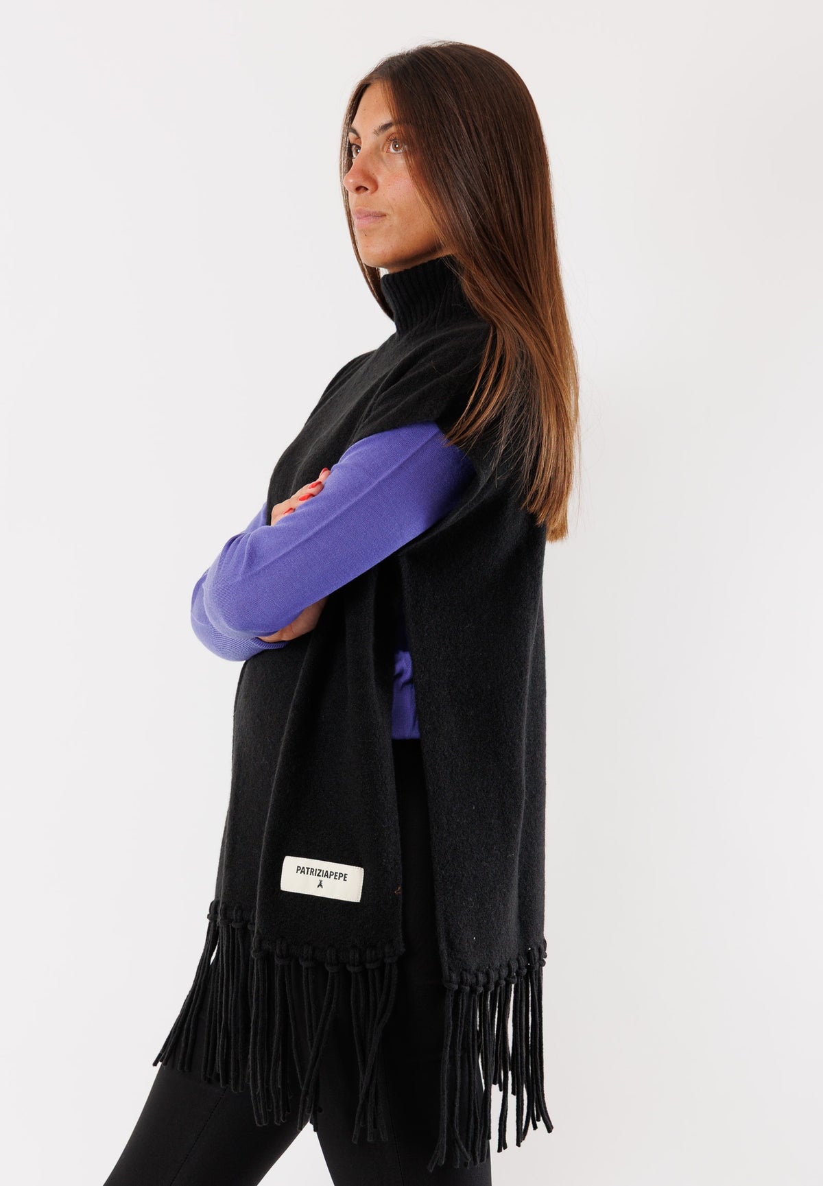 PATRIZIA PEPE Women's Poncho Black