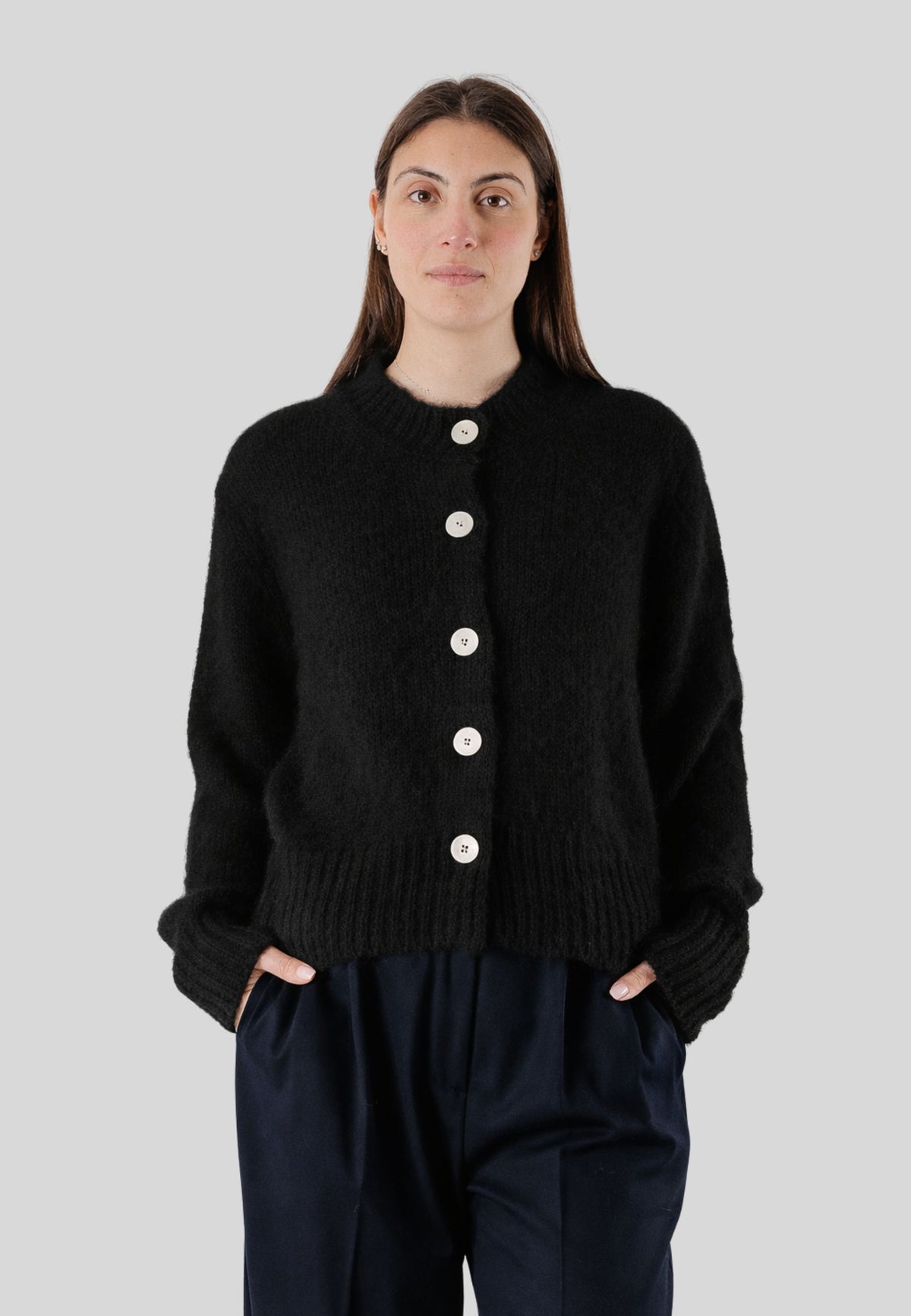 Cardigan morbido con bottoni 3M1117NI