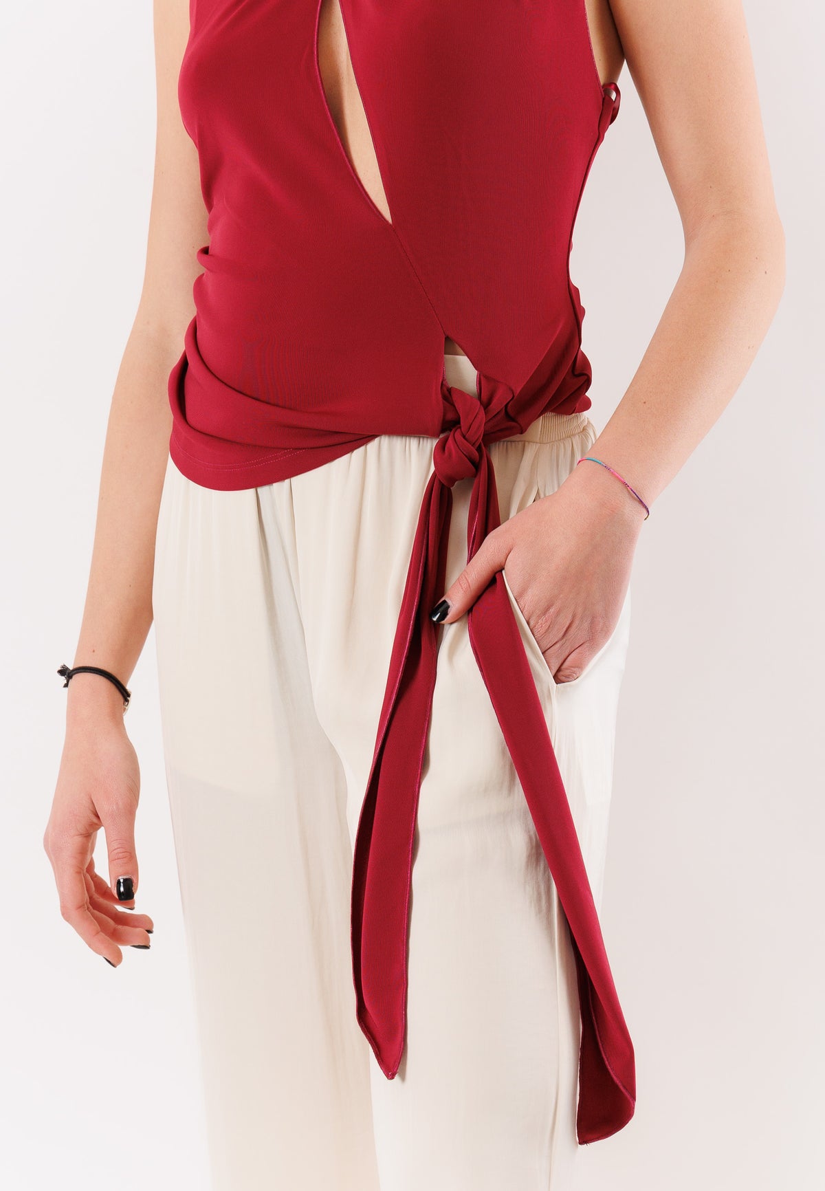 PATRIZIA PEPE Women's Summer Burgundy Sweater