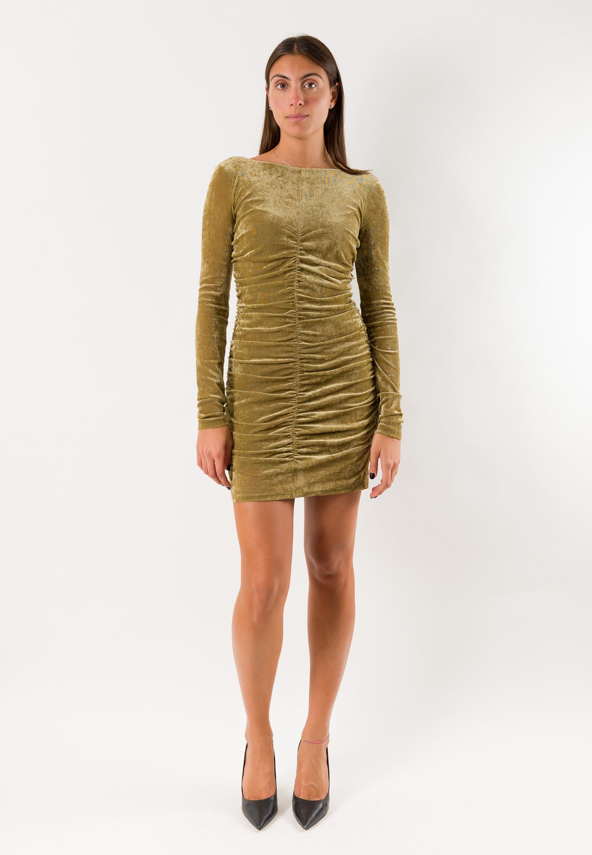 Patrizia Pepe 2A0017 abito drappeggiato velluto
