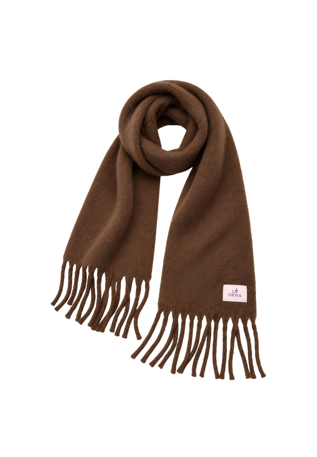Sciarpa Donna DEHA con Frange – Glacé Brown D1291026117