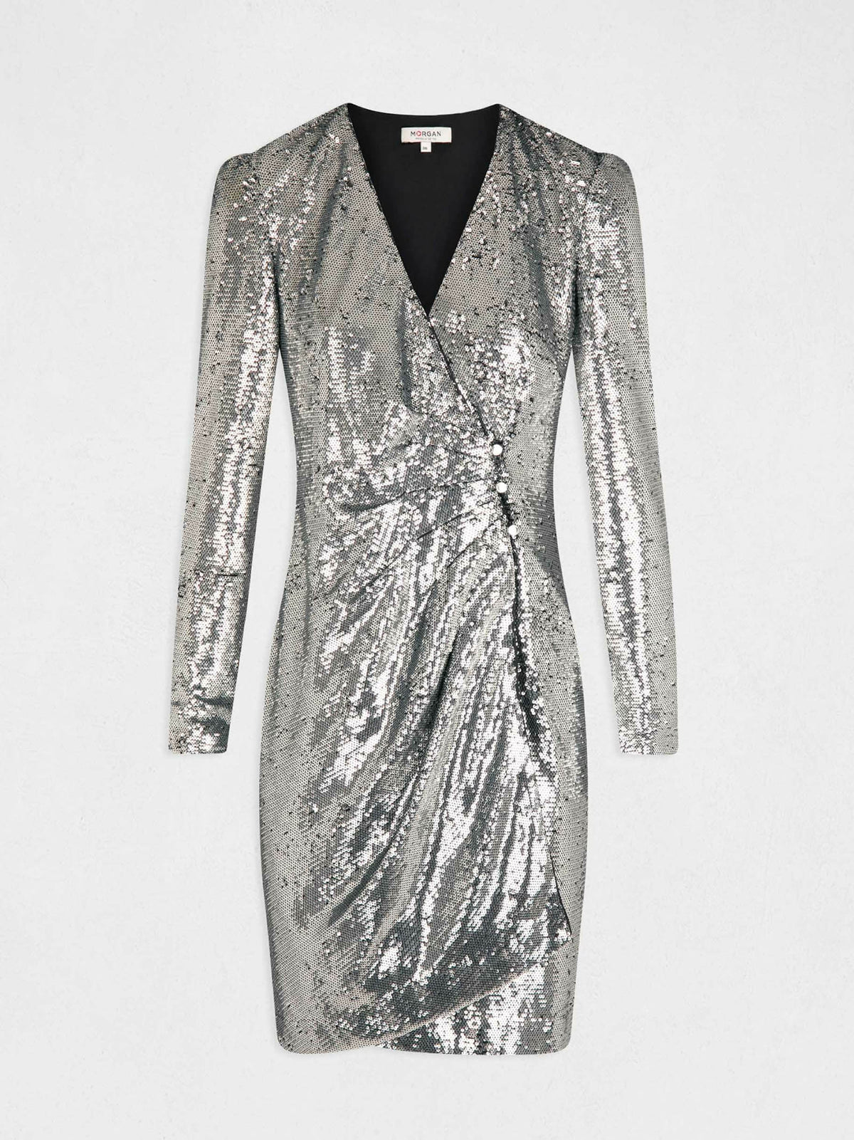 Abito a portafoglio con paillettes RBLING