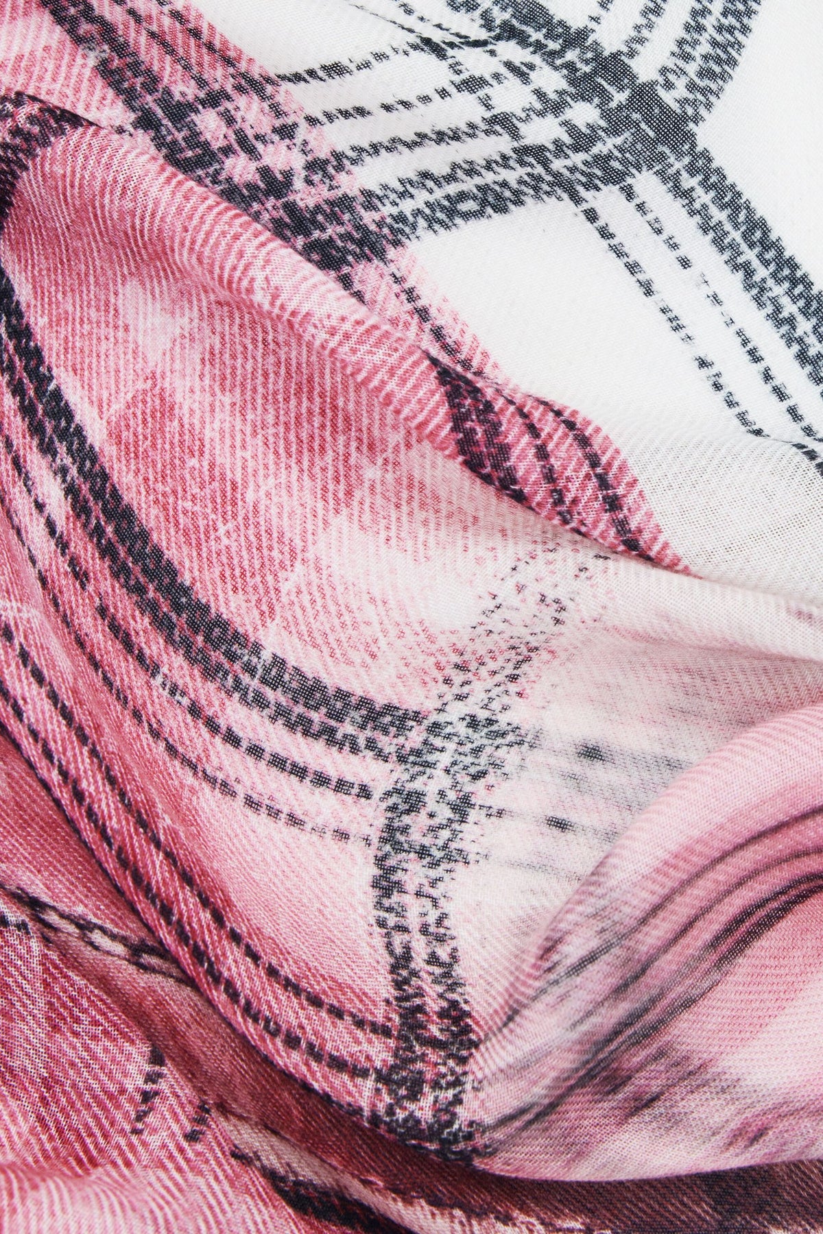 Foulard con stampa a quadri 26SAWA27