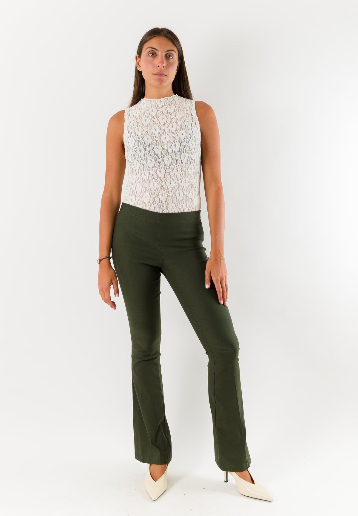 Pantaloni donna flare elasticizzati AI26647