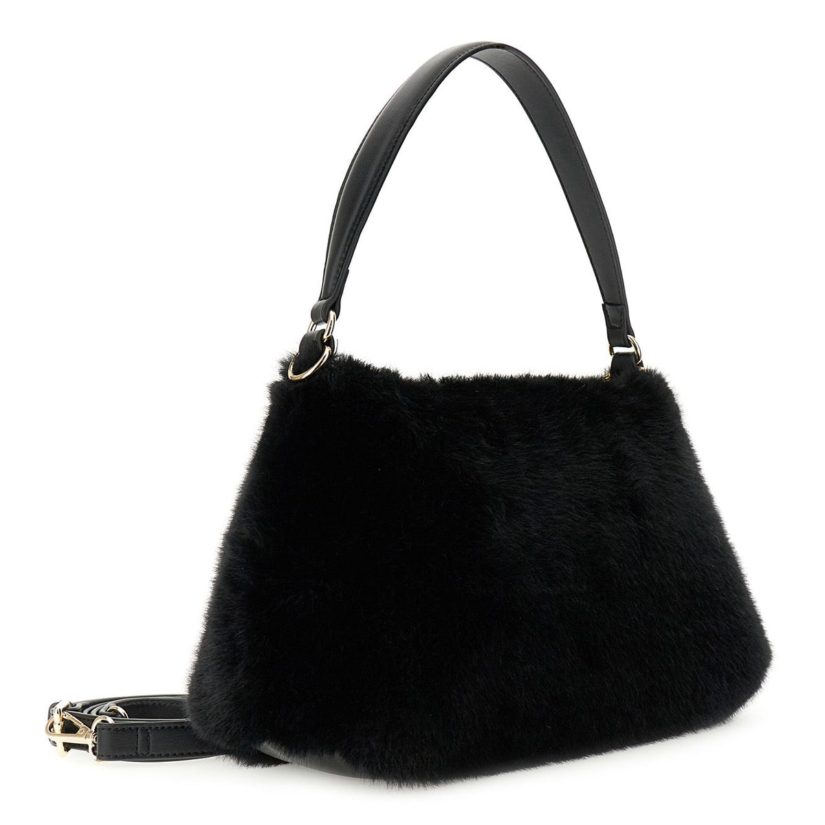 borsa a spalla in pelliccia sintetica morbida nero C3NA1126N001TGUNERO