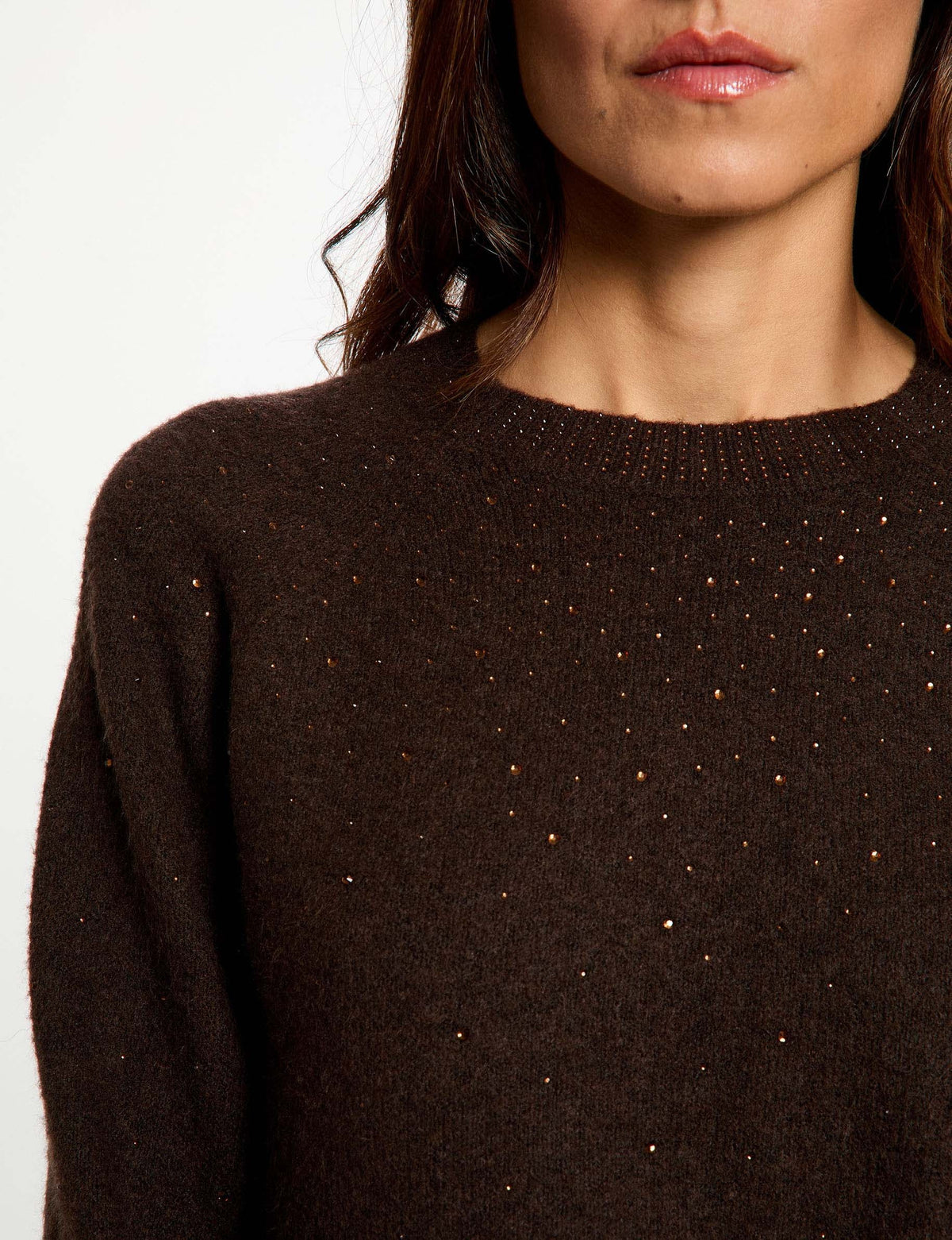 Morgan MFETE maglia con strass