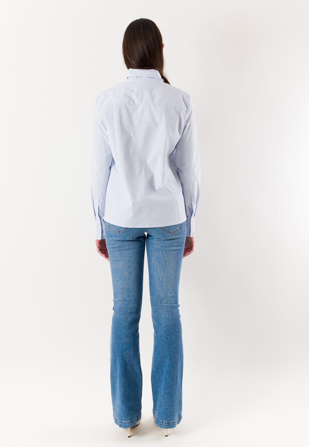 MESANGE Women's Shirt LIGHT BLUE STRIPE