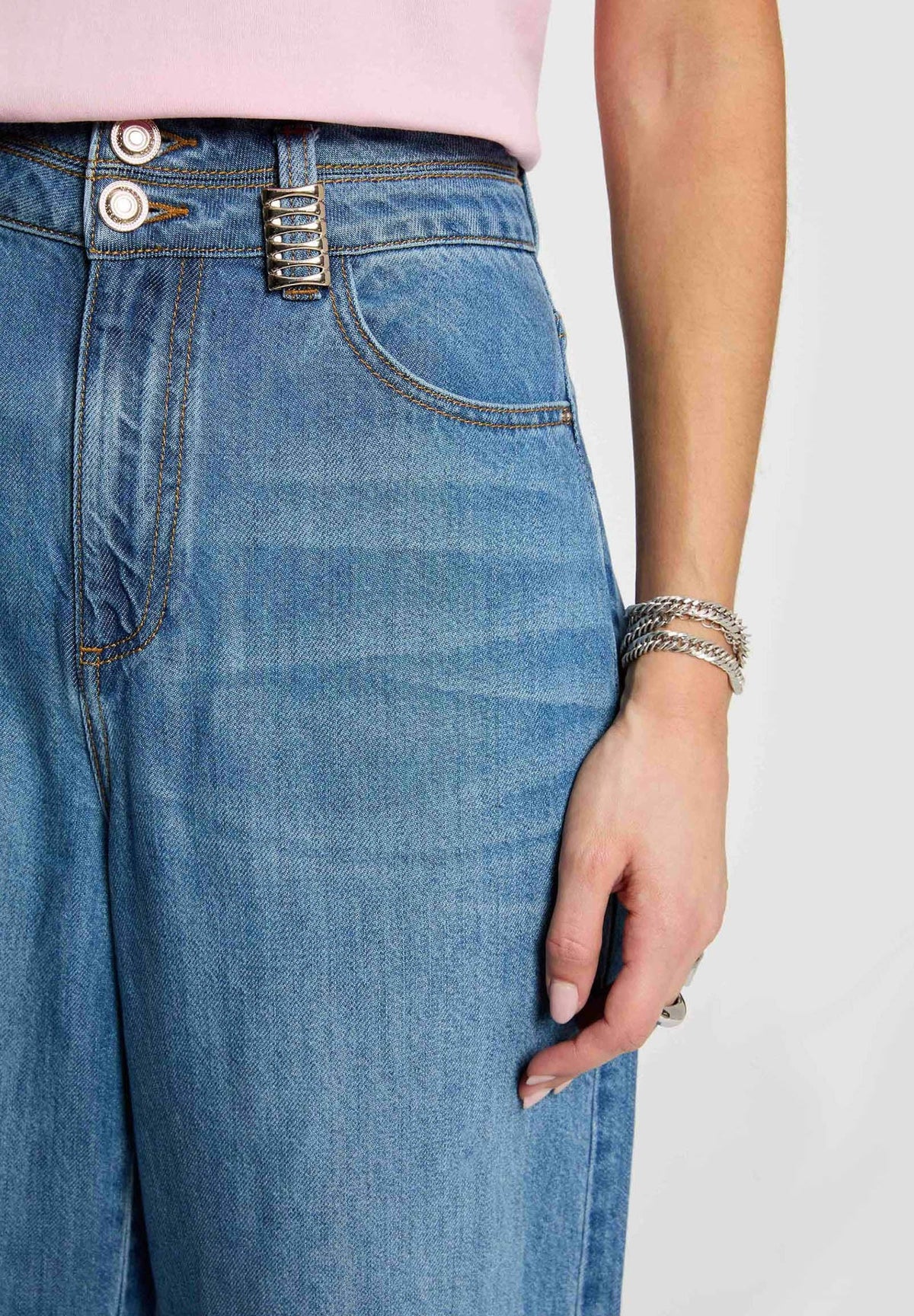 Pantaloni ampi vita alta in Tencel PILOFI - TAGLIE FRANCESI