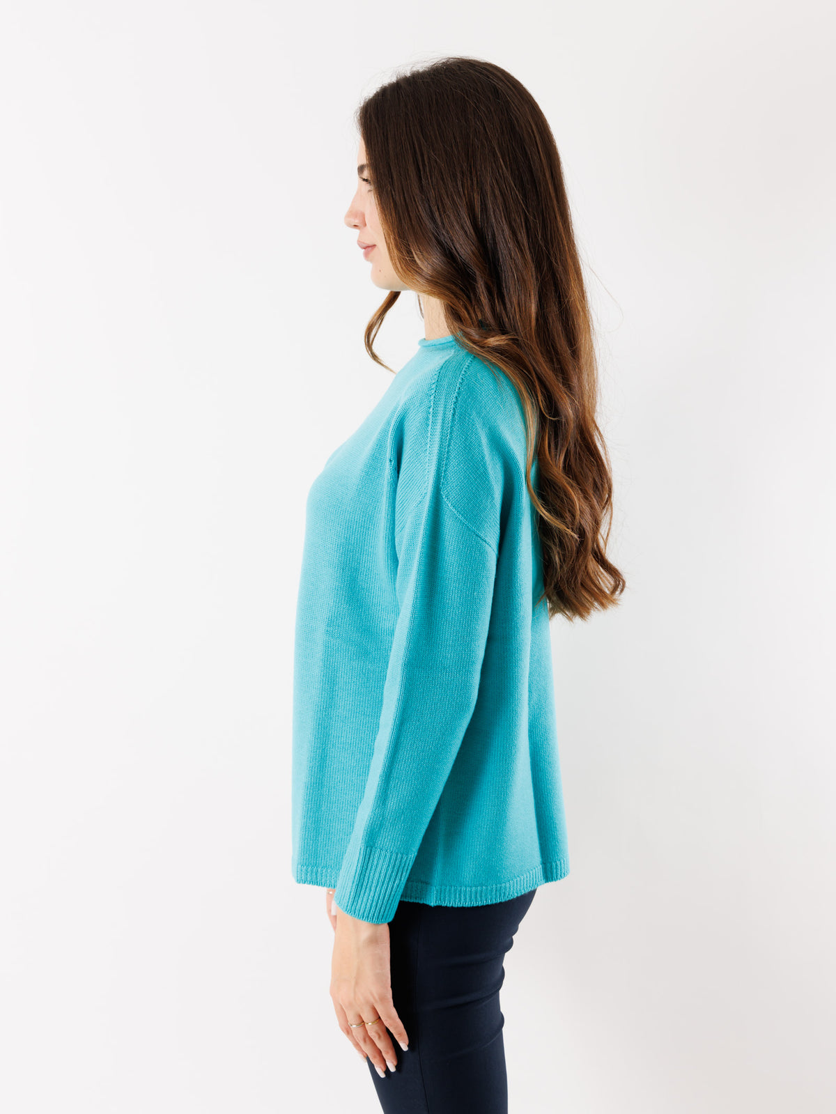 MESANGE ORO Women's Turquoise Sweater
